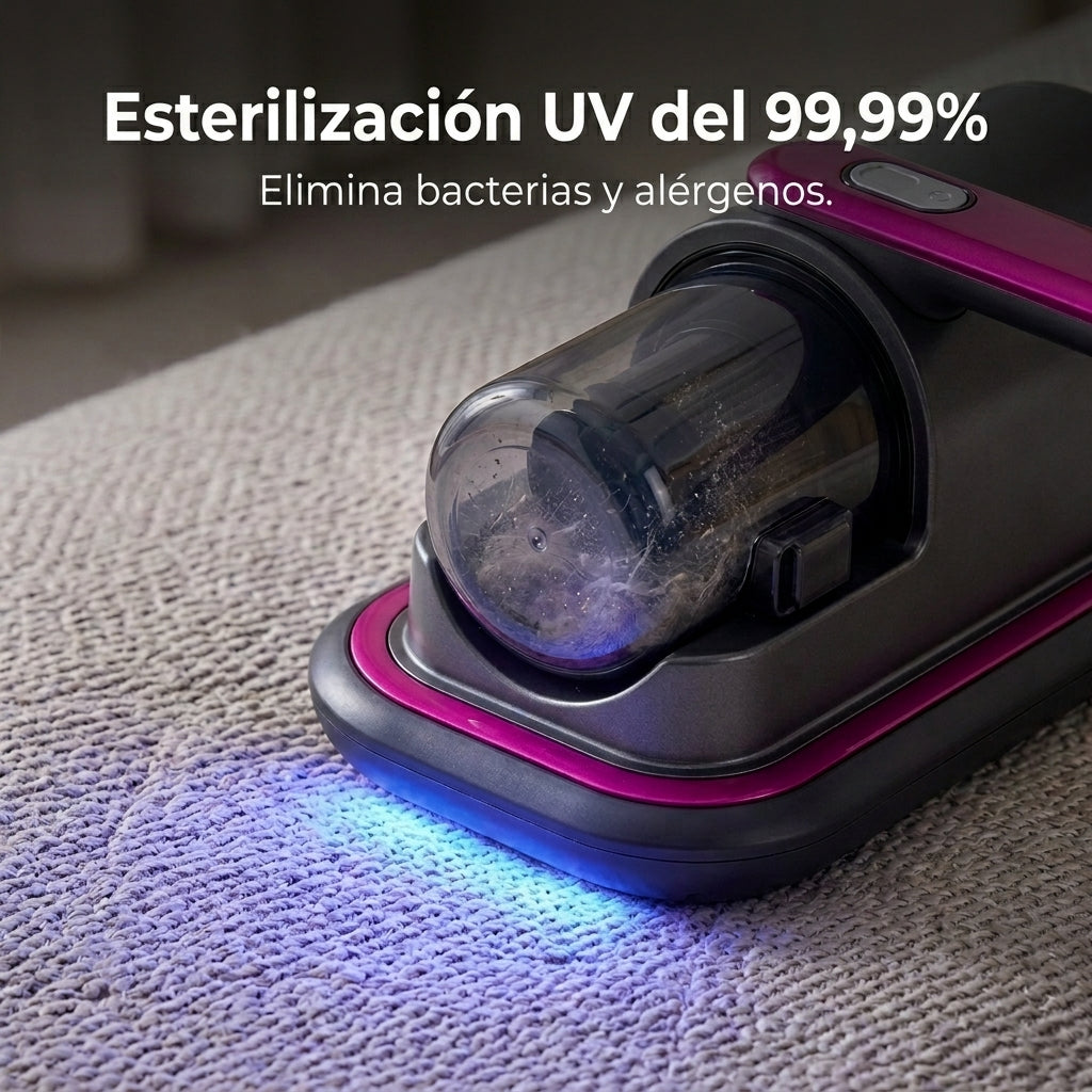 Aspiradora Eléctrica Antiacaros Esterilizador UV 5V 100 CC-002 - Imagen 3