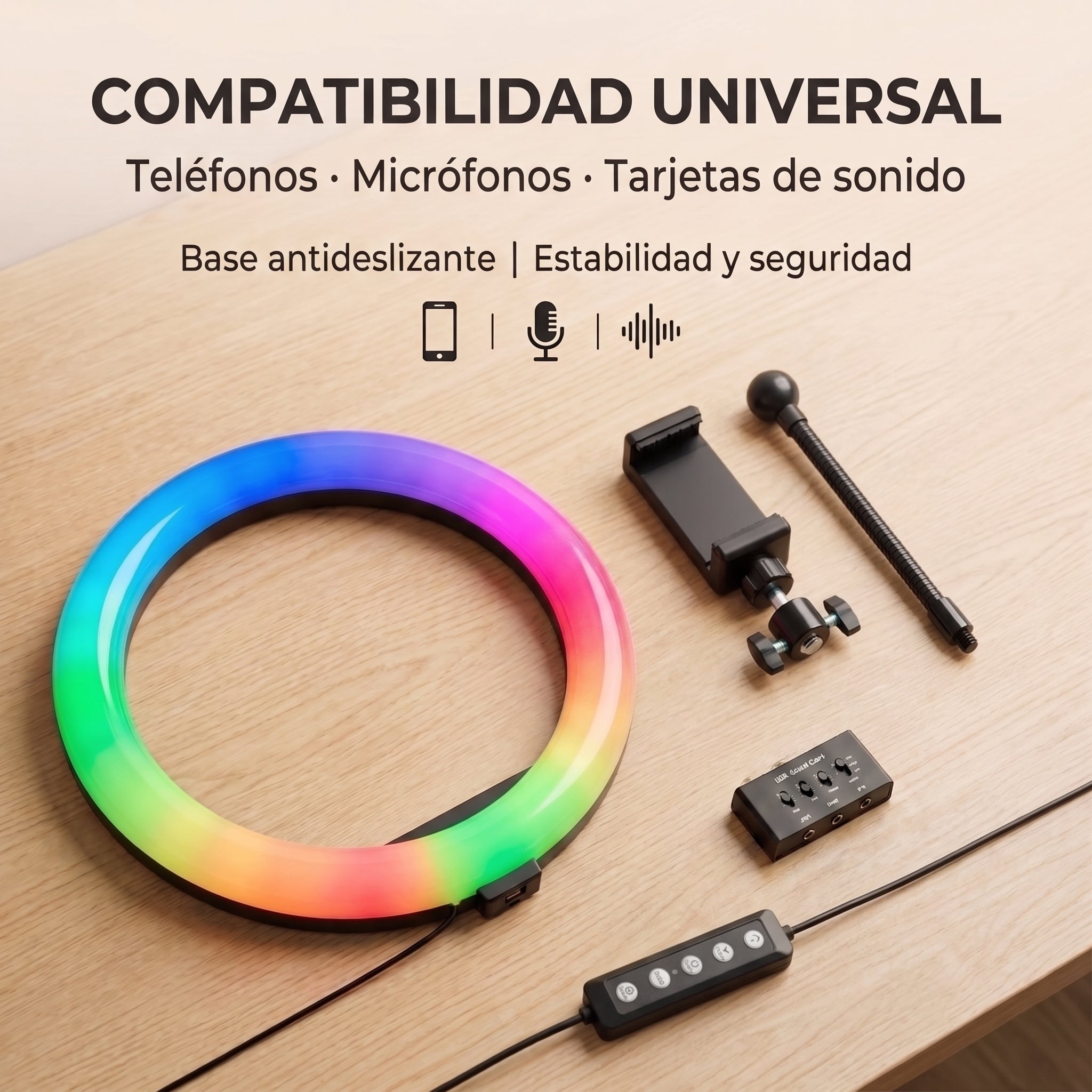 Aro de Luz LED RGB MJ-36 - Imagen 3