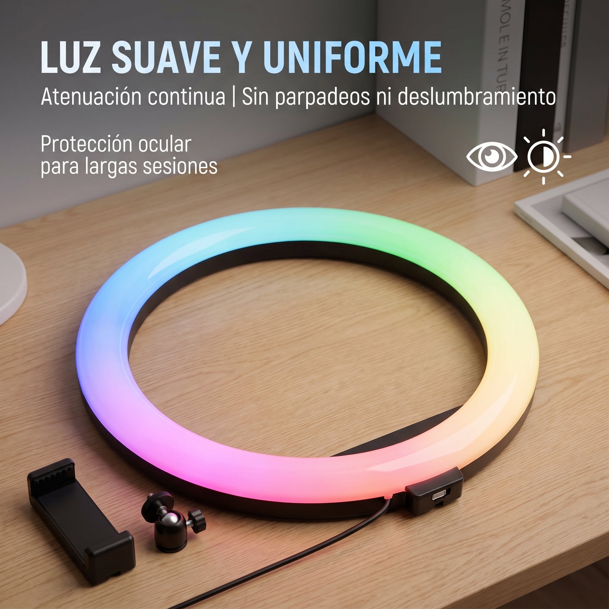Aro de Luz LED RGB MJ-36 - Imagen 4