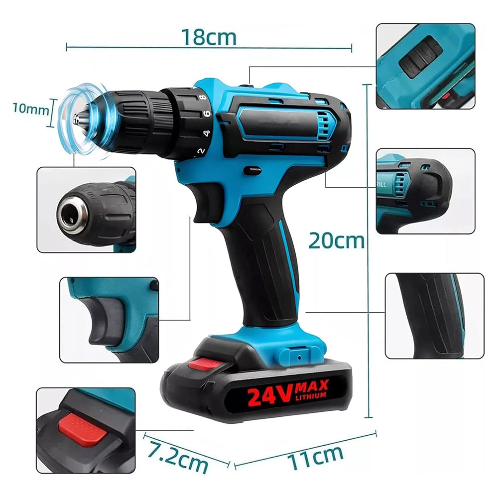 24V Taladro  Inalambrico Tres En Uno - Imagen 7
