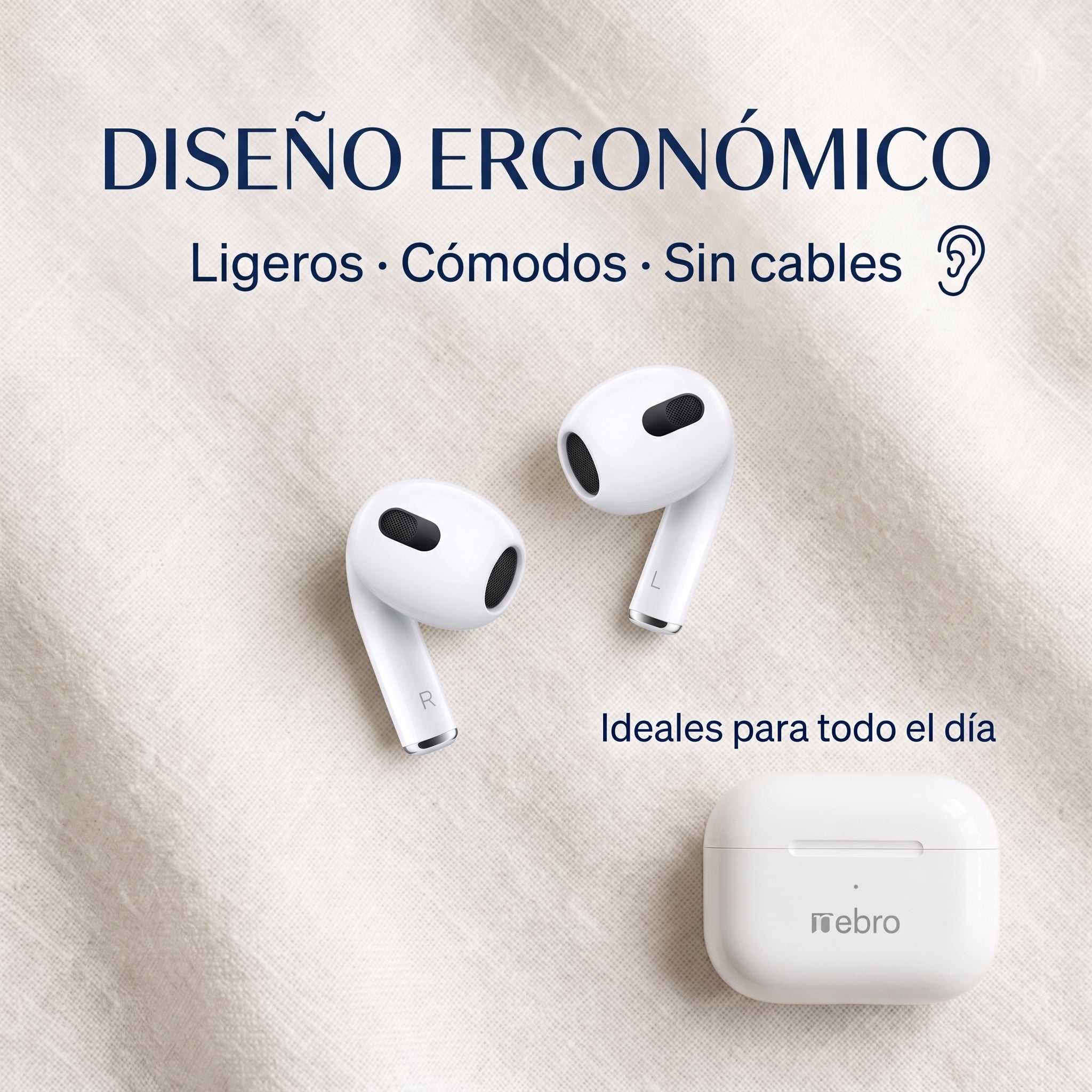 Audífonos Inalámbricos Nebro WE-014 — Bluetooth 5.3 TWS - Imagen 3