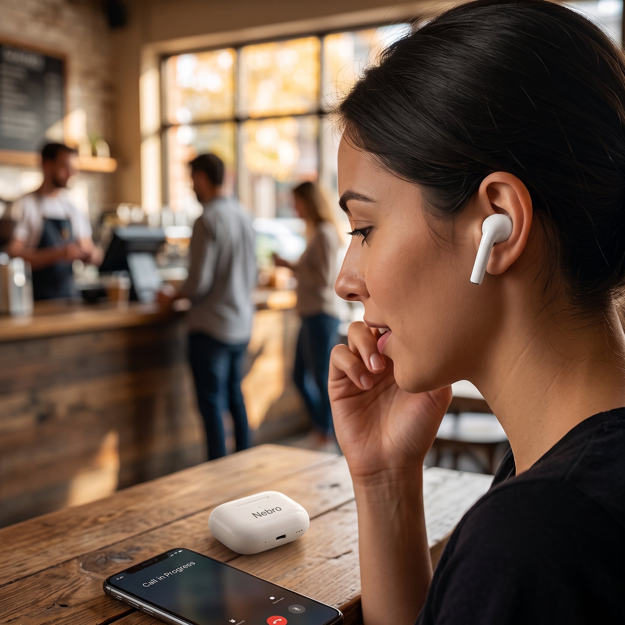 Audífonos Inalámbricos Nebro-W5: Cancelación de Ruido Deep Bass — Bluetooth 5.3 TWS - Imagen 10