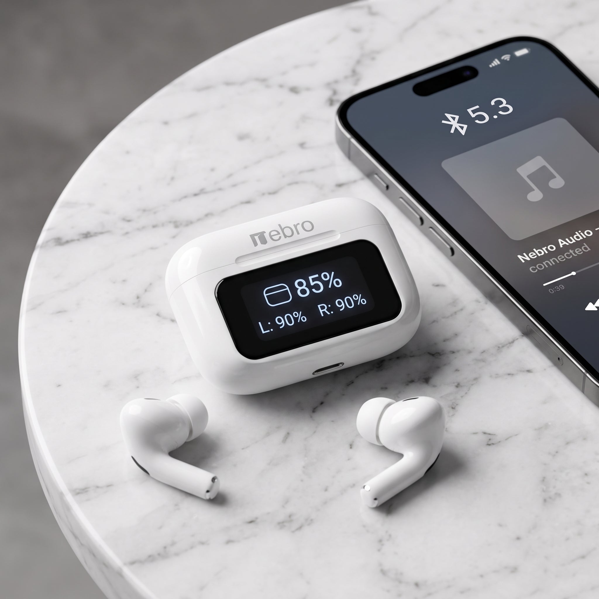 Audifonos Nebro WE-523 Estuche Pantalla Sonido HiFi Bluetooth 5.3 - Imagen 5