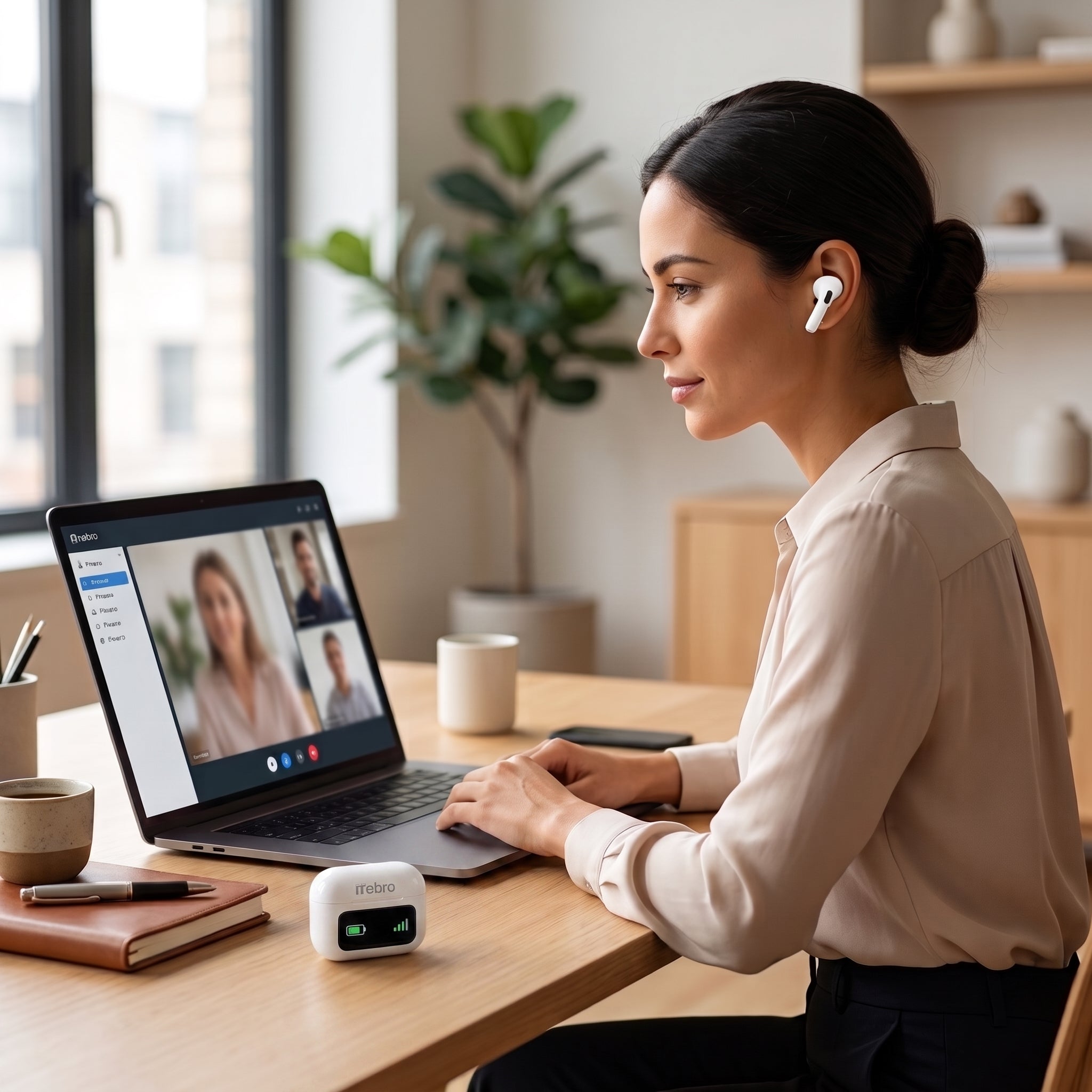 Audifonos Nebro WE-523 Estuche Pantalla Sonido HiFi Bluetooth 5.3 - Imagen 7