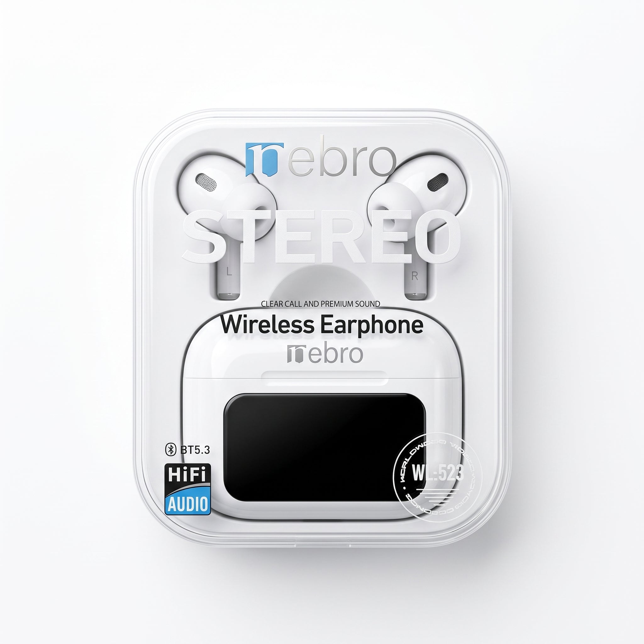 Audifonos Nebro WE-523 Estuche Pantalla Sonido HiFi Bluetooth 5.3 - Imagen 9
