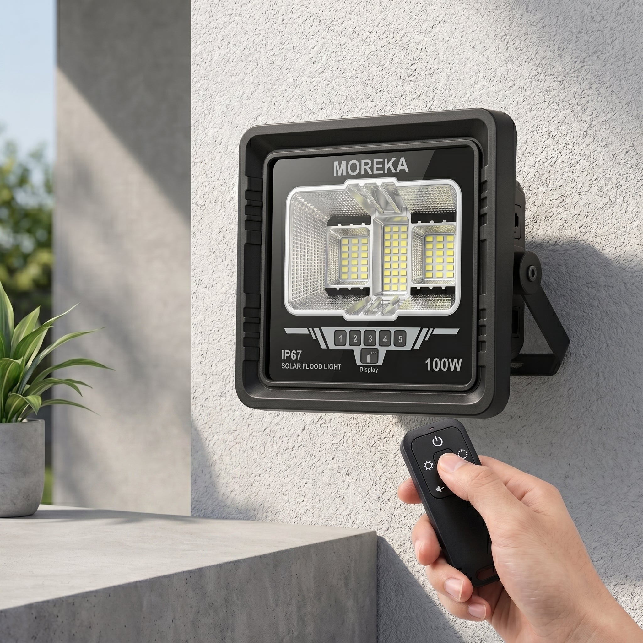Lámpara Solar Reflector Moreka MOR-1100W 100W IP67 Control 5000 mAh - Imagen 5