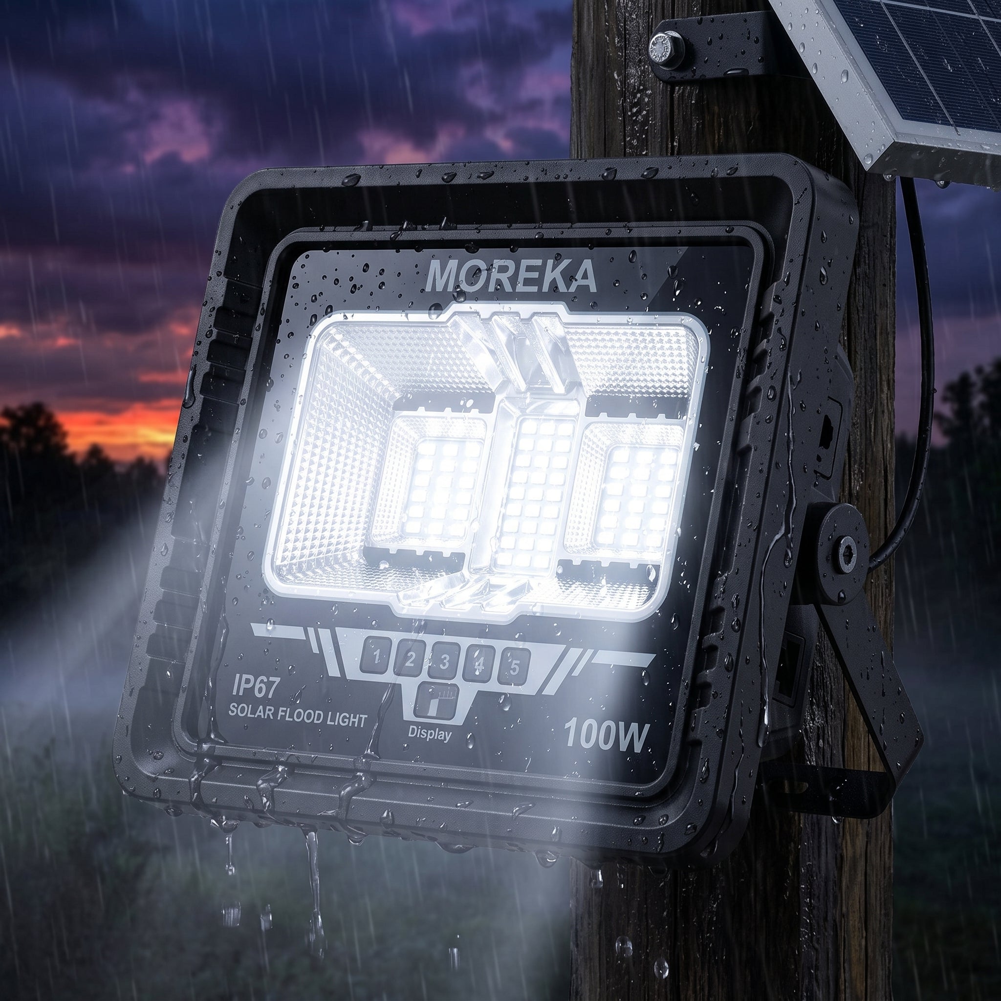 Lámpara Solar Reflector Moreka MOR-1100W 100W IP67 Control 5000 mAh - Imagen 8
