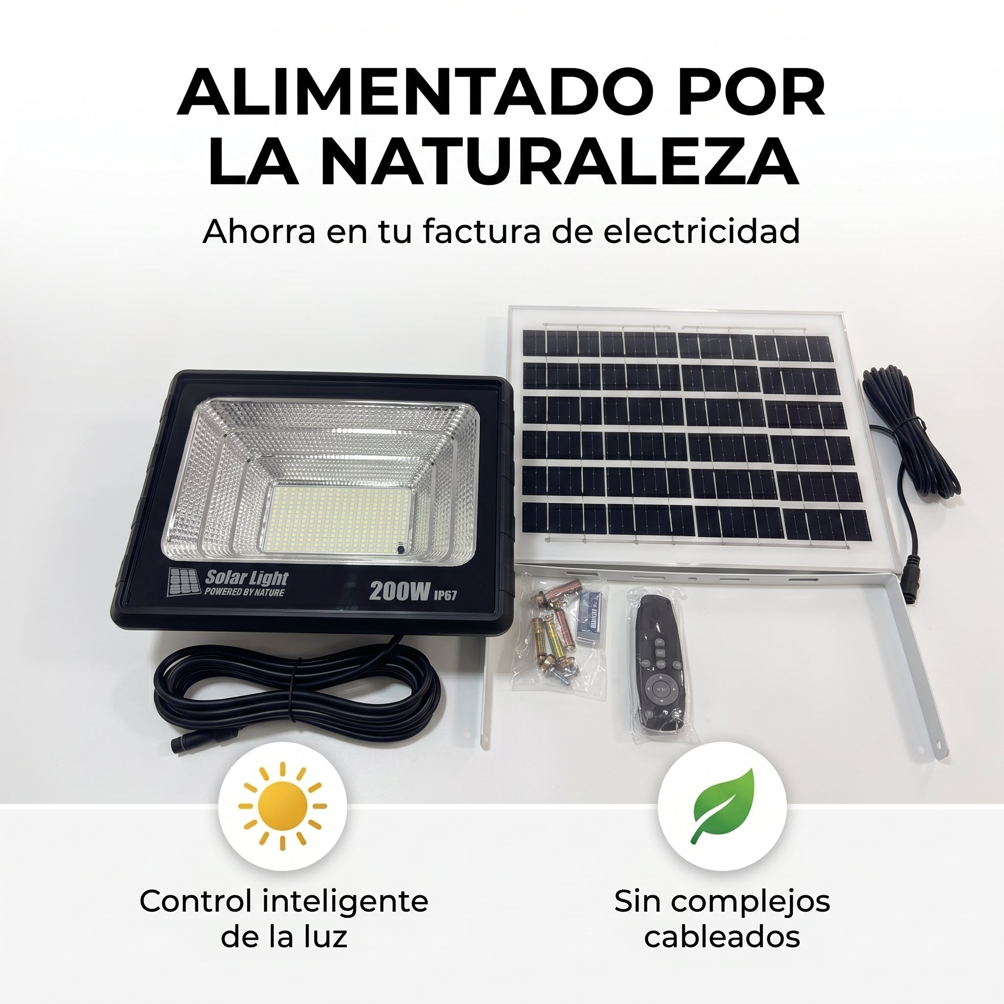 Lámpara Solar Reflector Moreka MOR-200H 200W IP67 Control 15000 mAh - Imagen 4