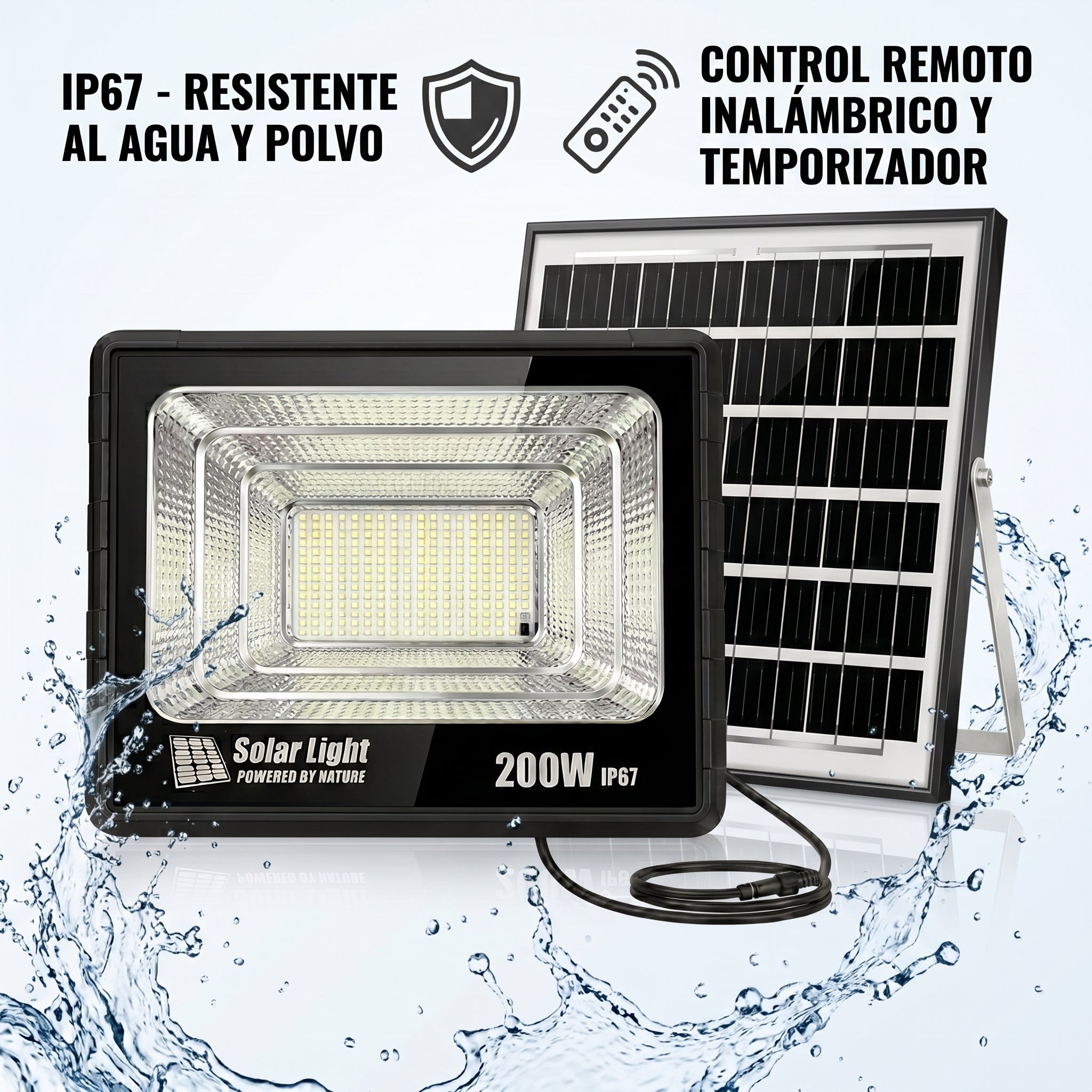 Lámpara Solar Reflector Moreka MOR-200H 200W IP67 Control 15000 mAh - Imagen 5