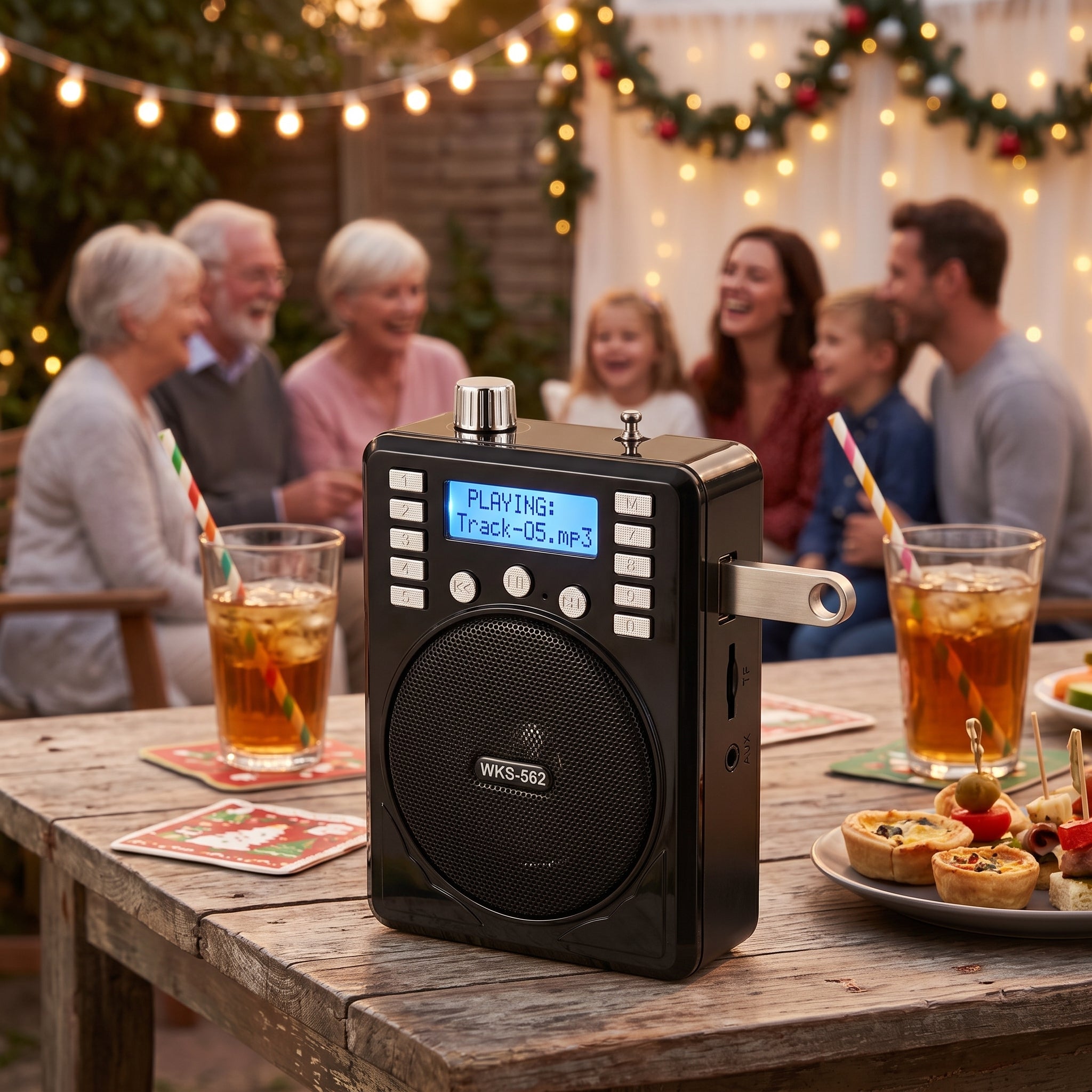 Bocina Radio Portátil AM/FM Bluetooth Büytiti WKS-562 USB Micro SD - Imagen 6