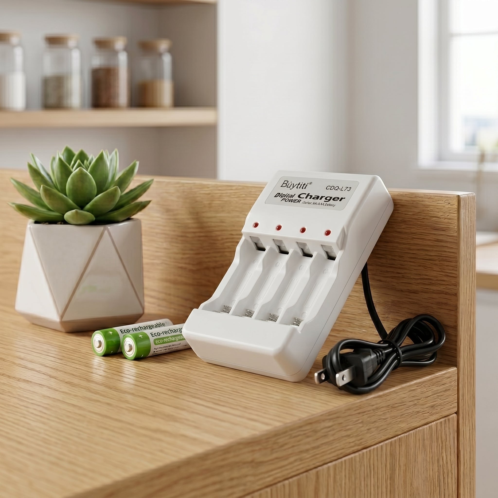 Cargador de Pilas AA/AAA Baterias BuyTiti CDQ-L73 con Indicador LED - Imagen 7