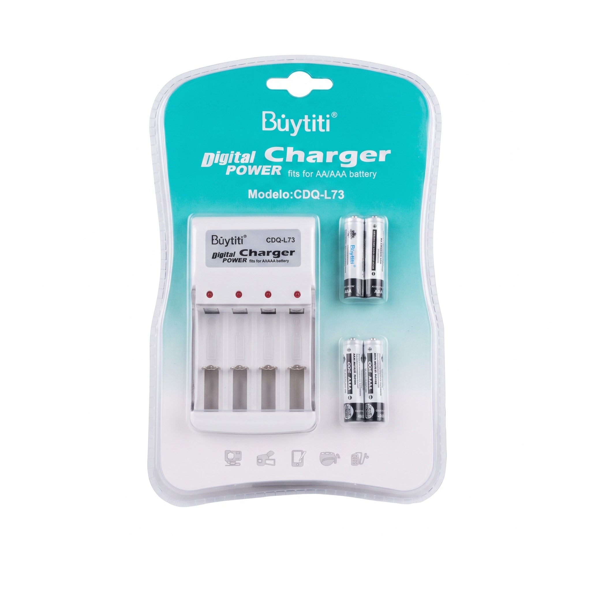 Cargador de Pilas AA/AAA Baterias BuyTiti CDQ-L73 con Indicador LED - Imagen 9