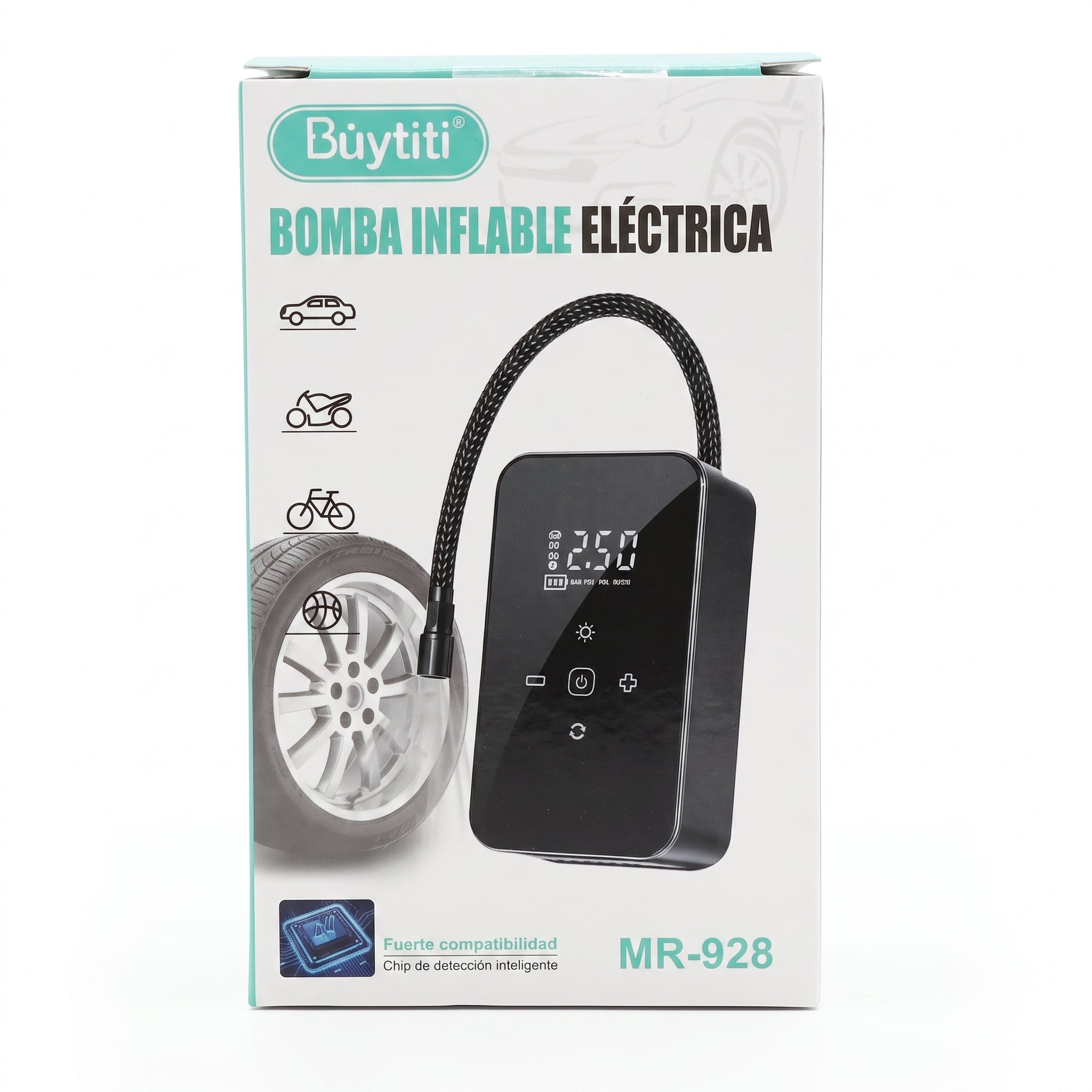 Bomba Inflable Eléctrica Portátil BuyTiti MR-928 150 PSI Batería 3900 mAh - Imagen 10