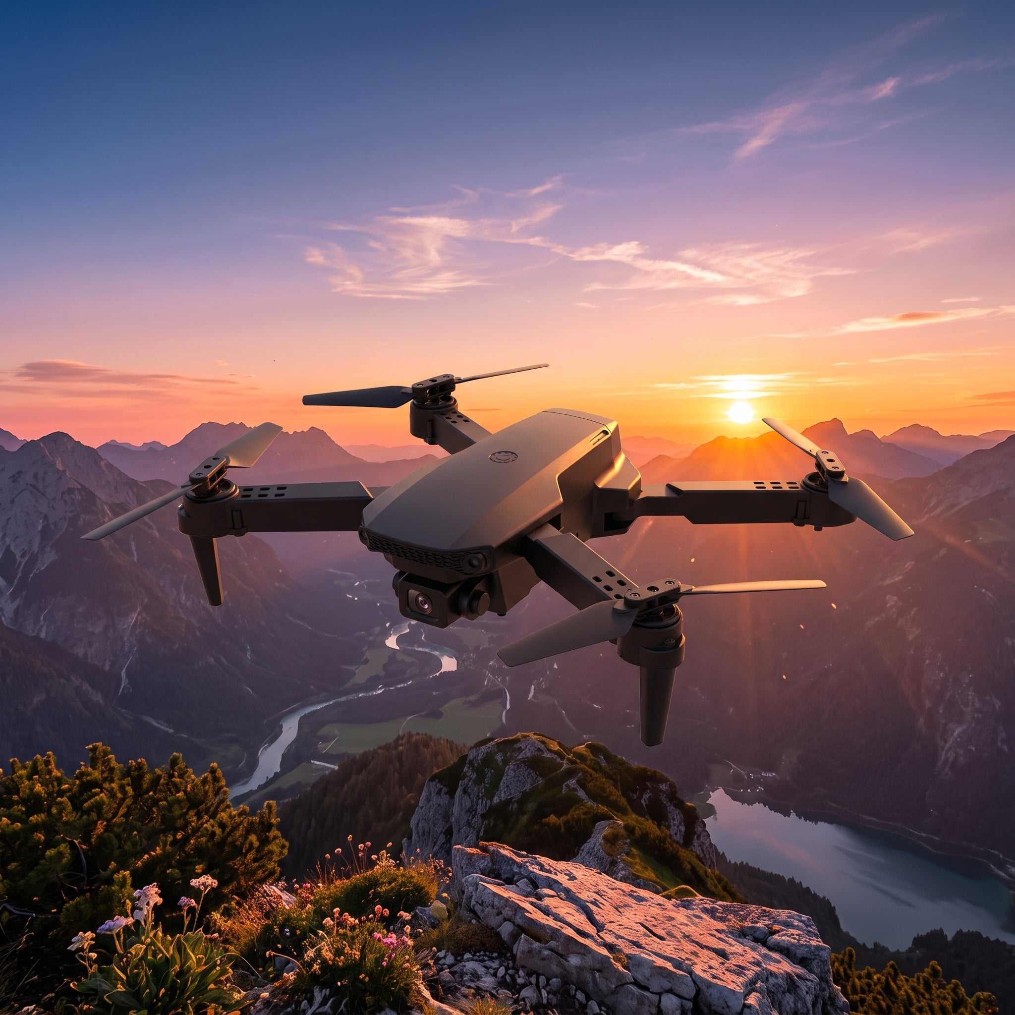 Dron Plegable E88 con Cámara 4K HD y Control por App - Imagen 7