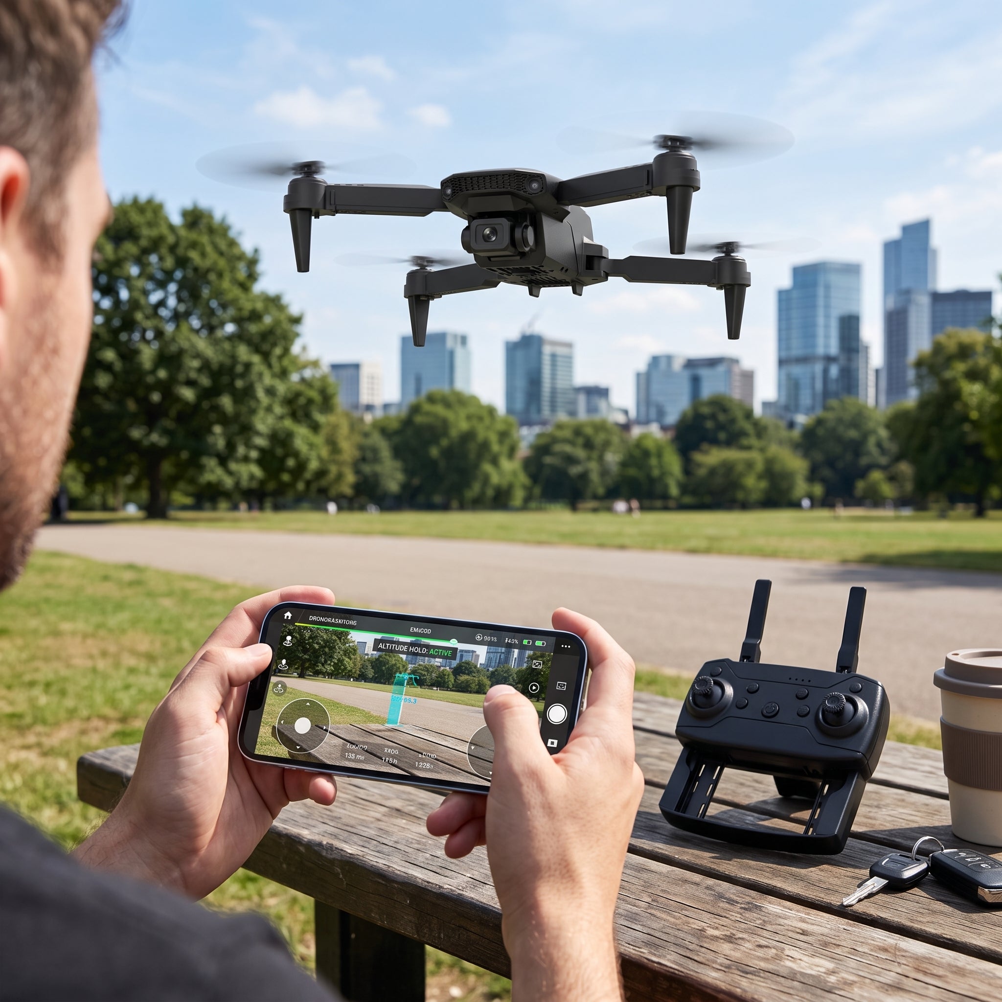 Dron Plegable E88 con Cámara 4K HD y Control por App - Imagen 10