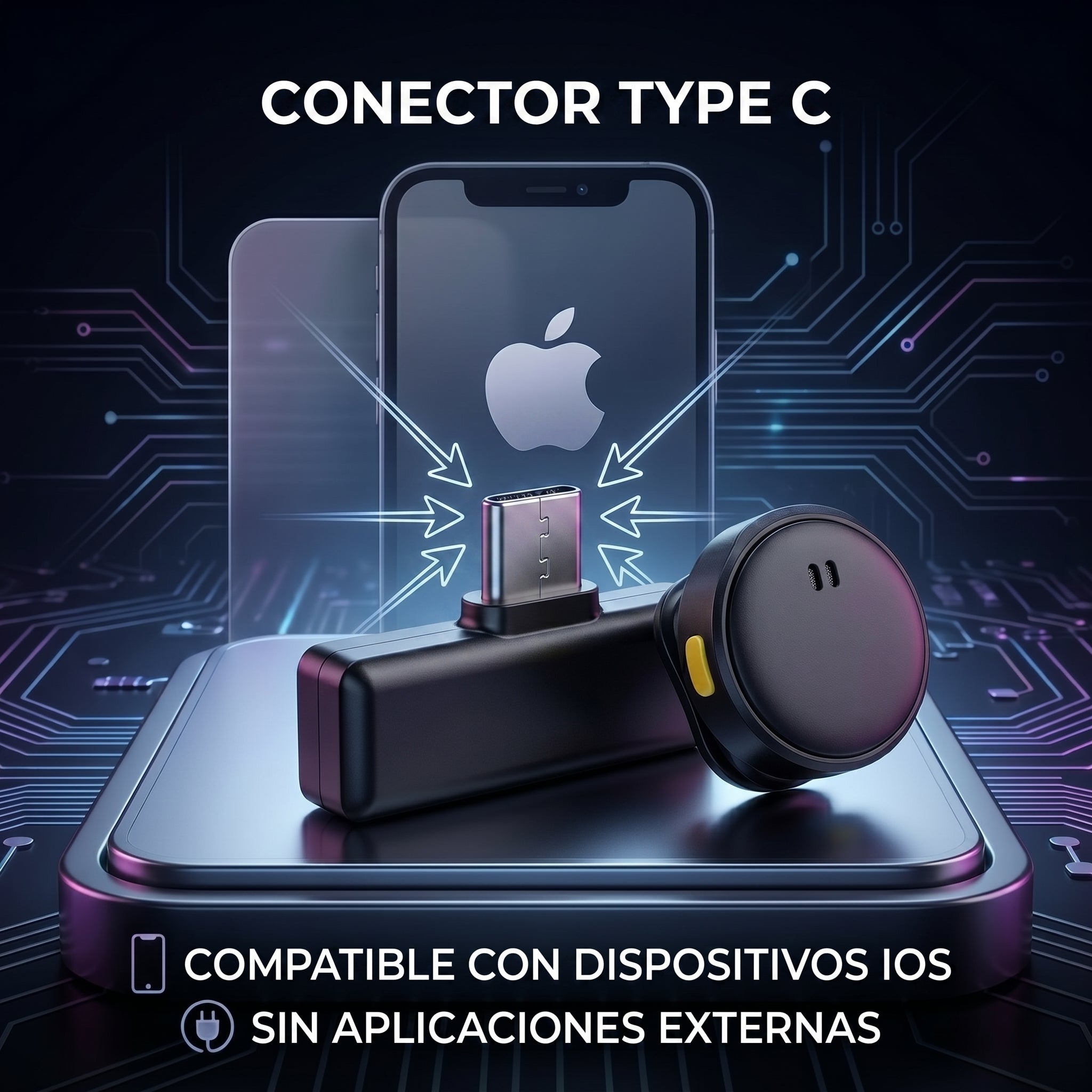 Micrófonos Inalámbricos YISEN Q8-Lightning 2.4G con Alcance de 20 Metros Plug and Play - Imagen 4