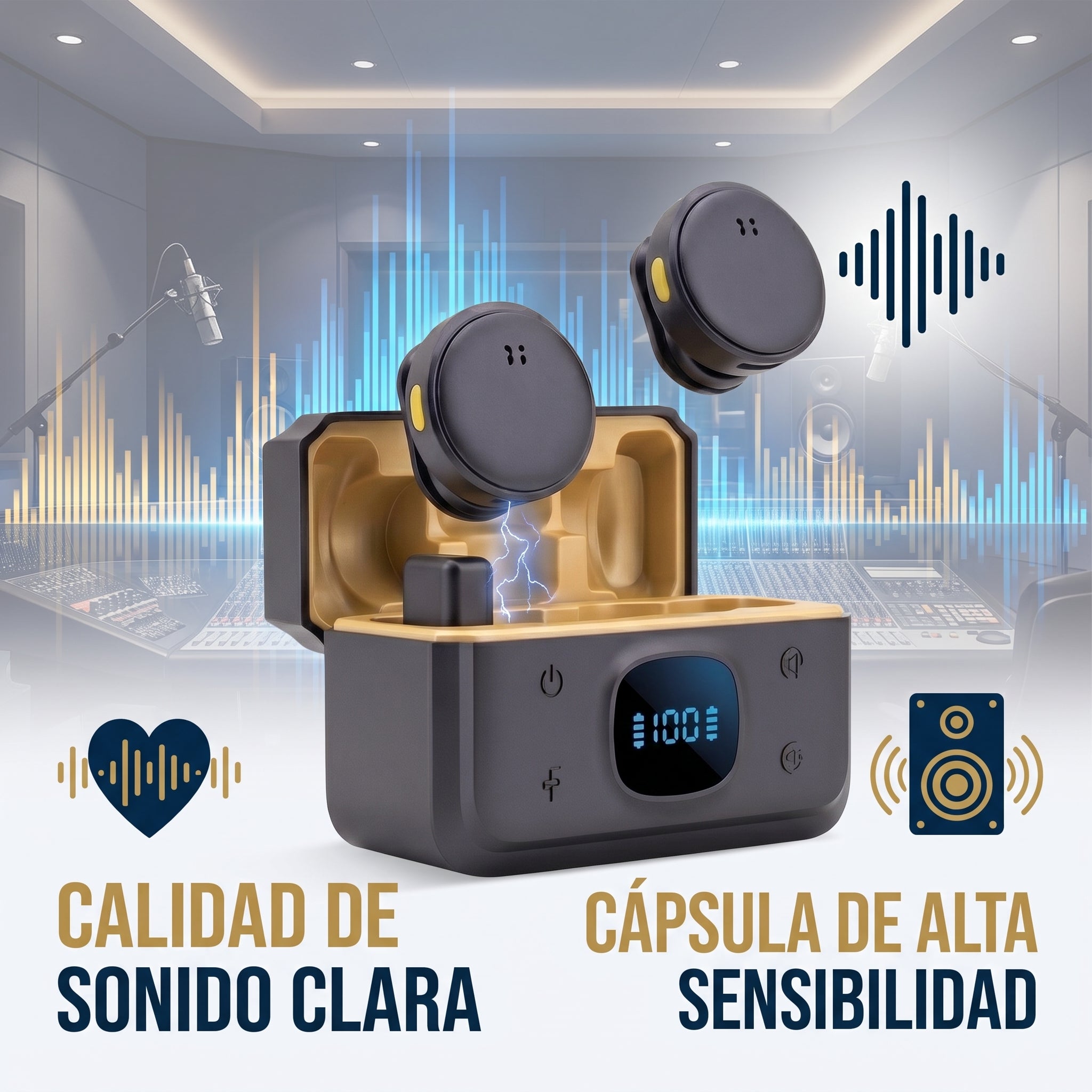 Micrófonos Inalámbricos YISEN Q8-Lightning 2.4G con Alcance de 20 Metros Plug and Play - Imagen 5