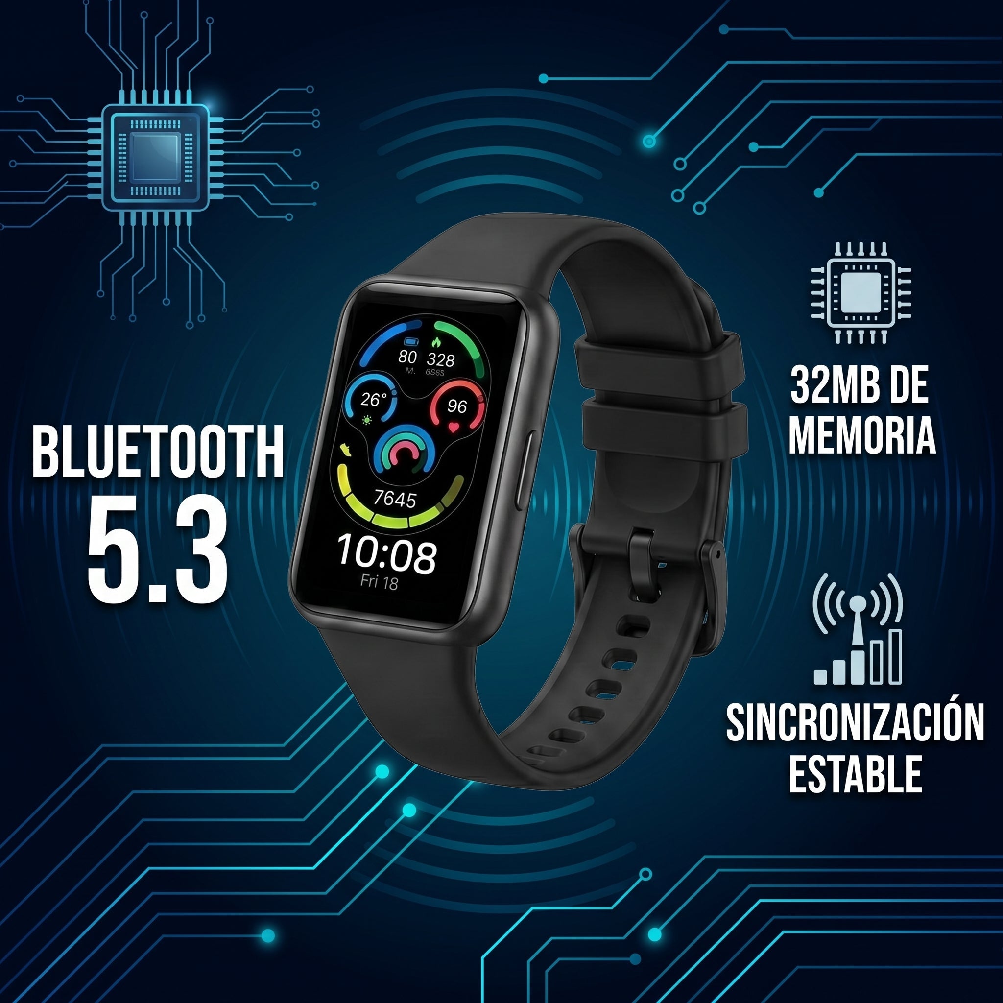 Smartwatch Reloj Inteligente Nebro WAT-102 Pantalla 1.47 IP67 Bluetooth - Imagen 2