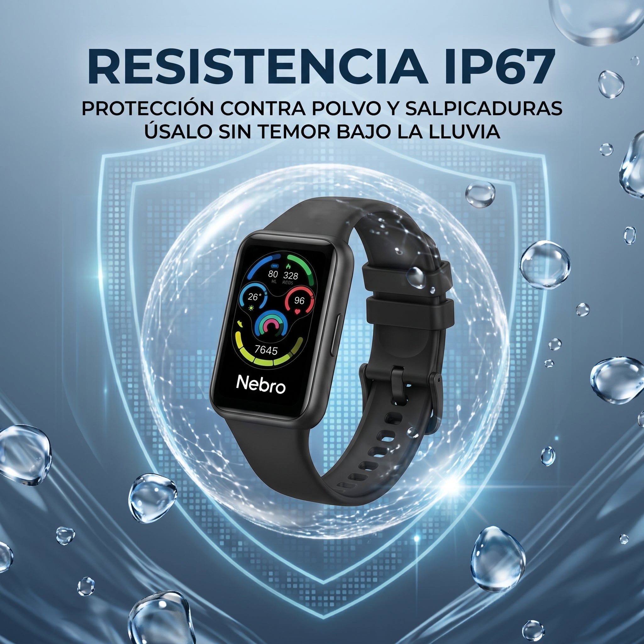 Smartwatch Reloj Inteligente Nebro WAT-102 Pantalla 1.47 IP67 Bluetooth - Imagen 3