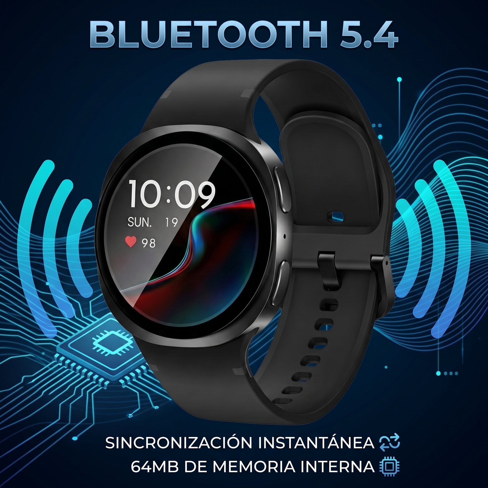 Smartwatch Reloj Inteligente Nebro WAT-104 Pantalla de 1.43 Aleación de Zinc Bluetooth - Imagen 2