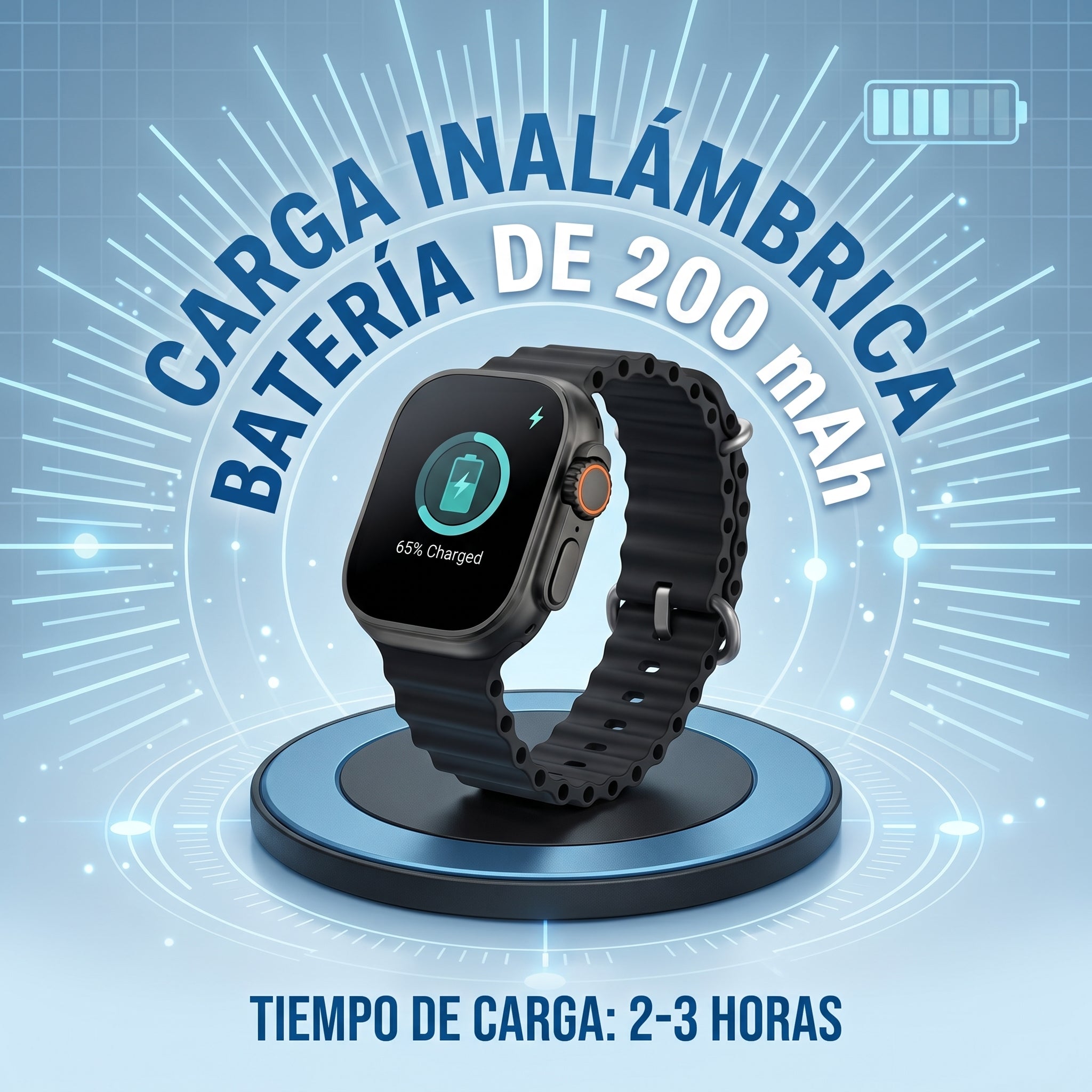 Smartwatch Reloj Inteligente Nebro WAT-105 Pantalla 2.01 Bluetooth - Imagen 3