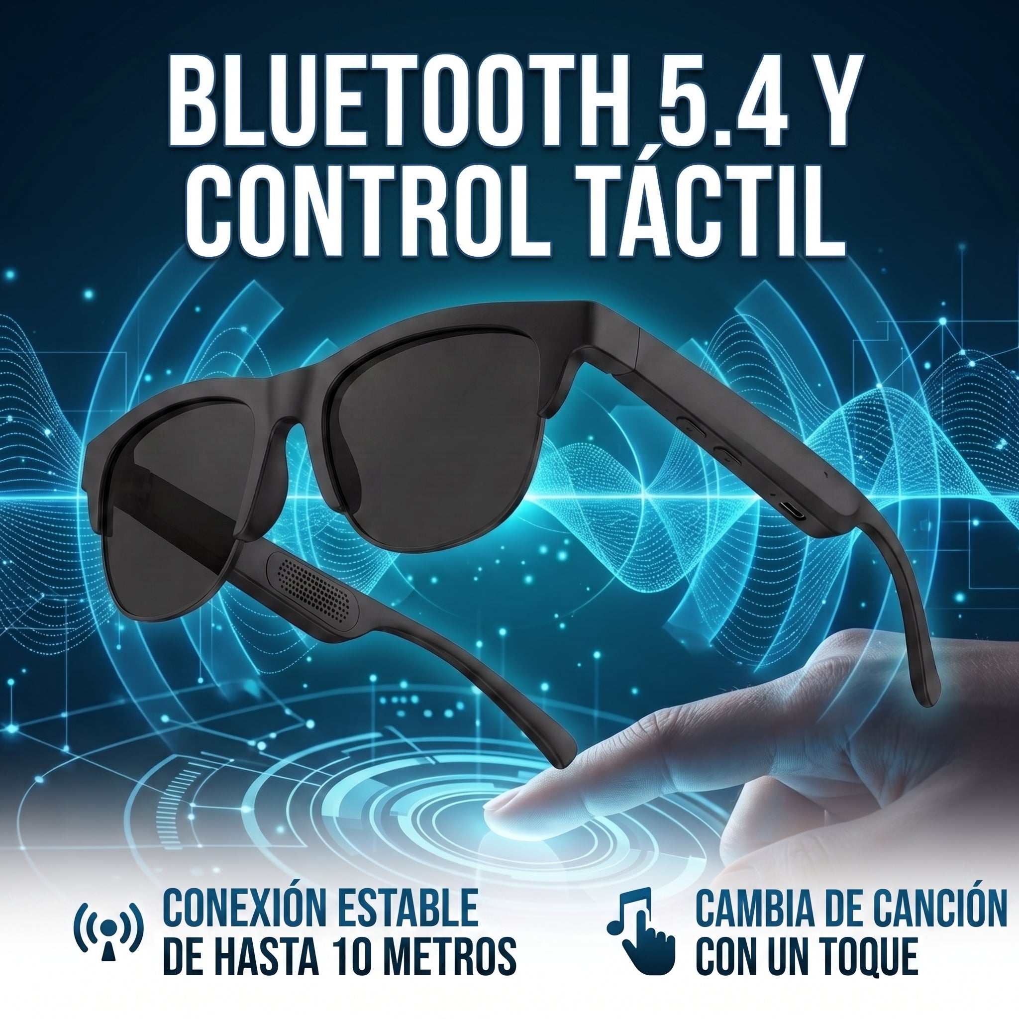 Lentes Inteligentes Moreka YJ01 con Auriculares Inalámbricos Bluetooth 5.4 - Imagen 2