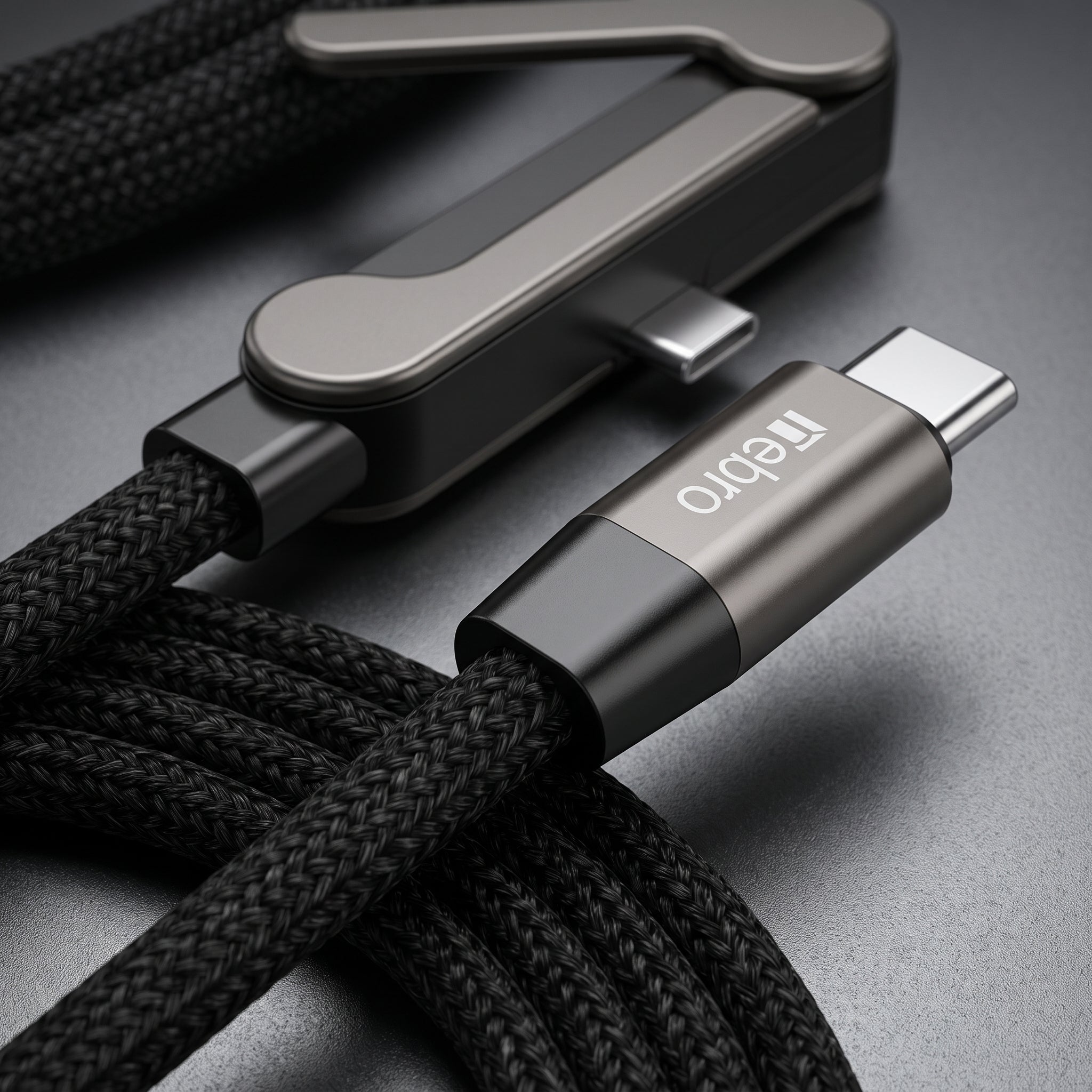 Cable USB C a USB C de Carga y Datos NEBRO WD-322 240W Codo 90 Grados - Imagen 2