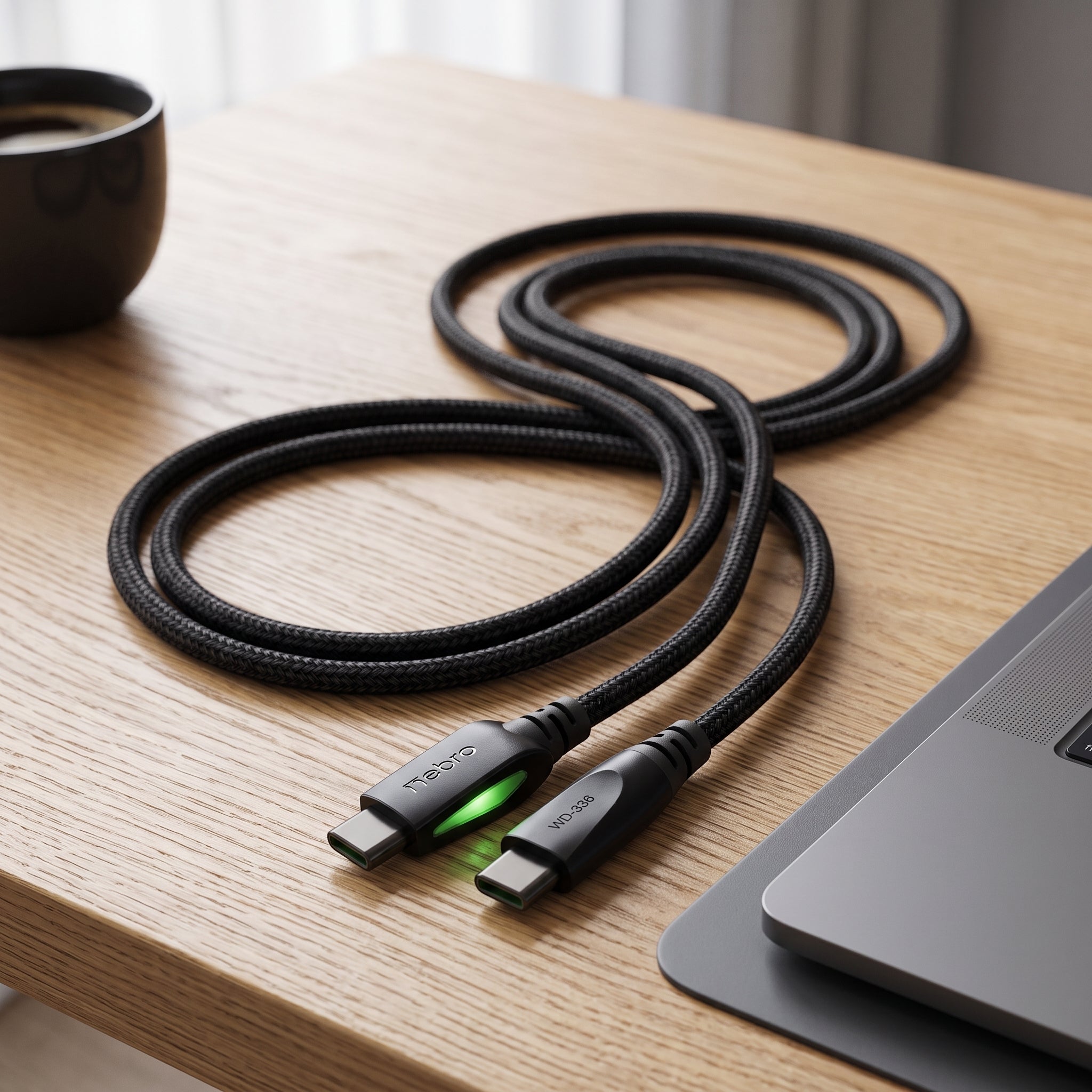 Cable USB C a USB C NEBRO WD-336 Carga Ultrarrápida 240W Silicona 1.5 Mts - Imagen 9
