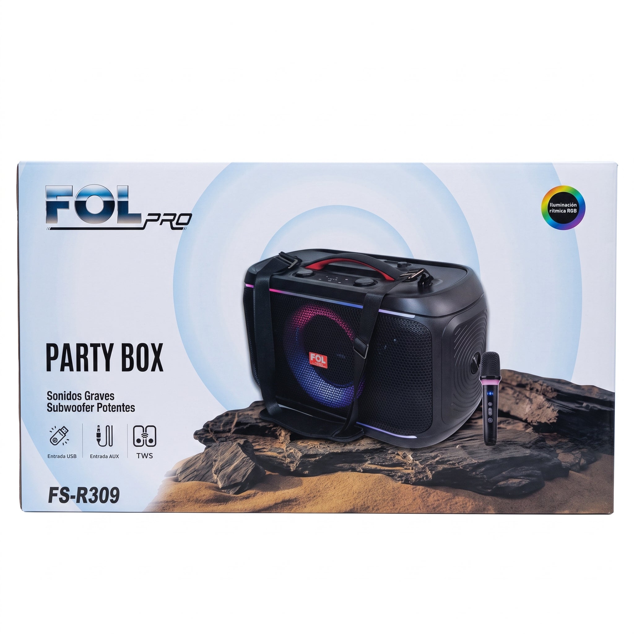 Bocina TWS Bluetooth FOL FS-R309 Microfono Party Box - Imagen 11