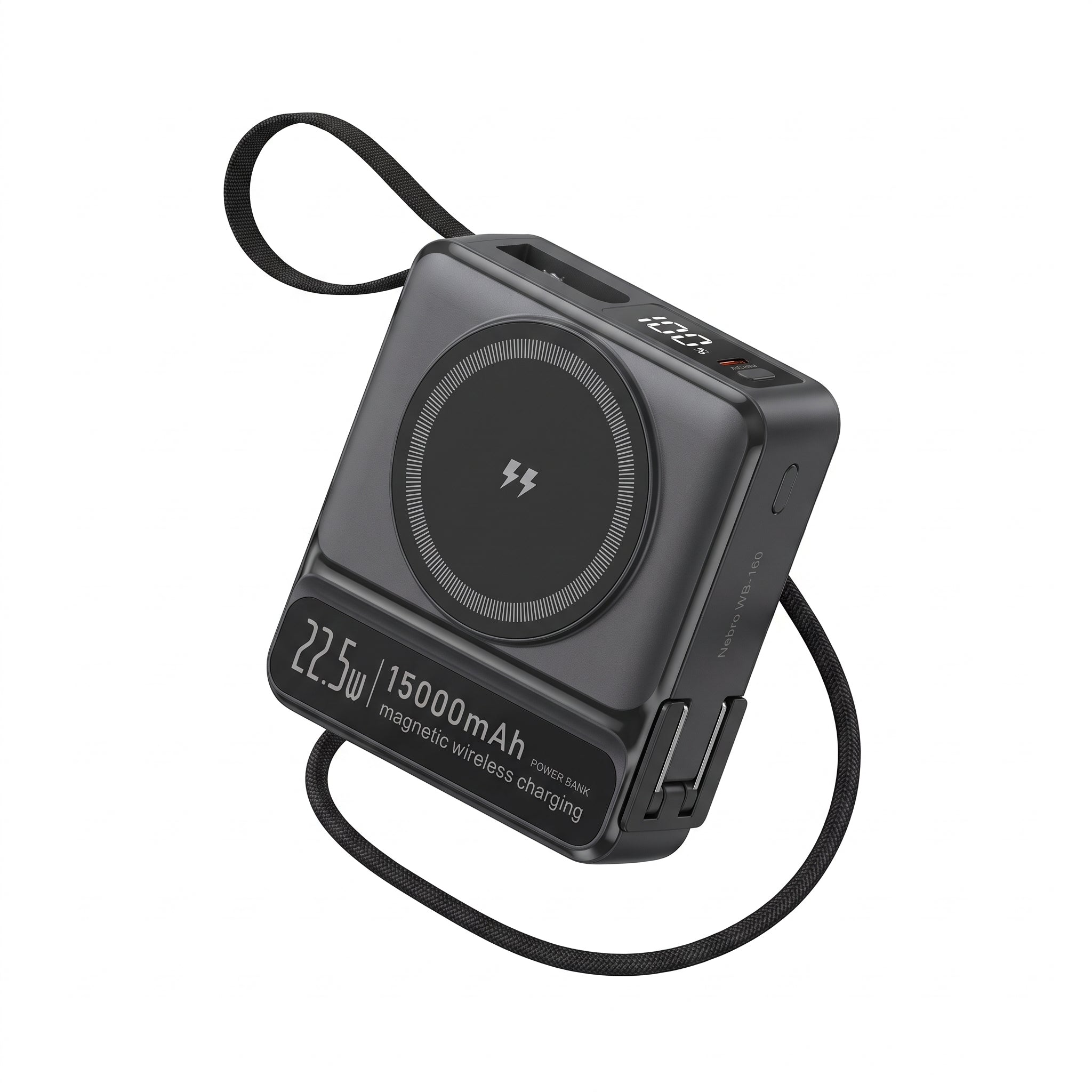 Powerbank Bateria Portatil Nebro WB-160 Enchufe AC MagSafe y Cables Integrados - Imagen 1