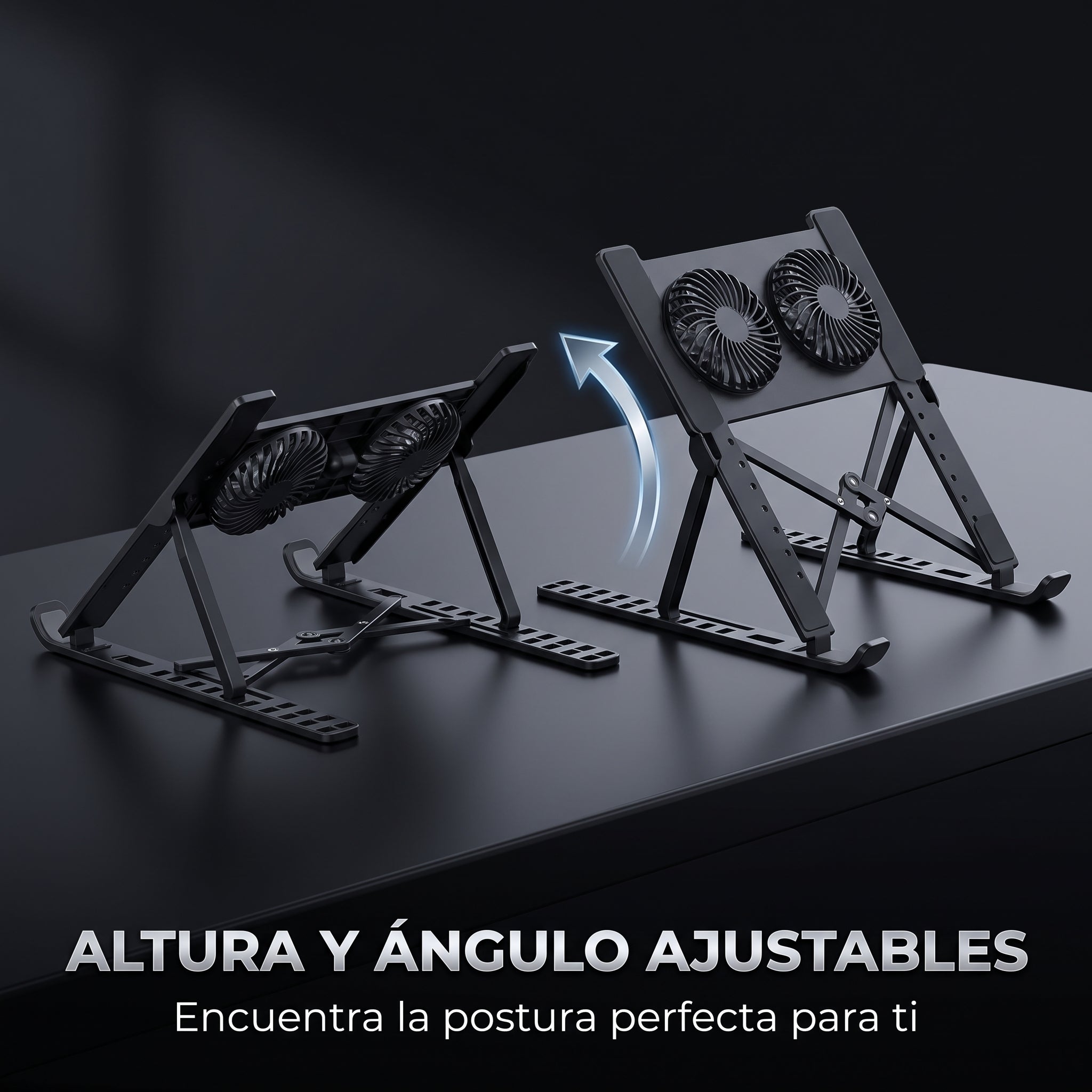 Soporte Ajustable Para Laptop con Ventilador Buyitti FAN-202 - Imagen 3