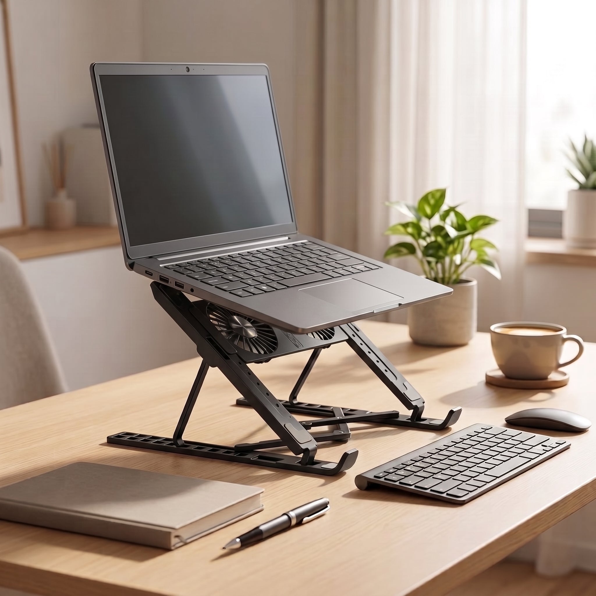 Soporte Ajustable Para Laptop con Ventilador Buyitti FAN-202 - Imagen 7