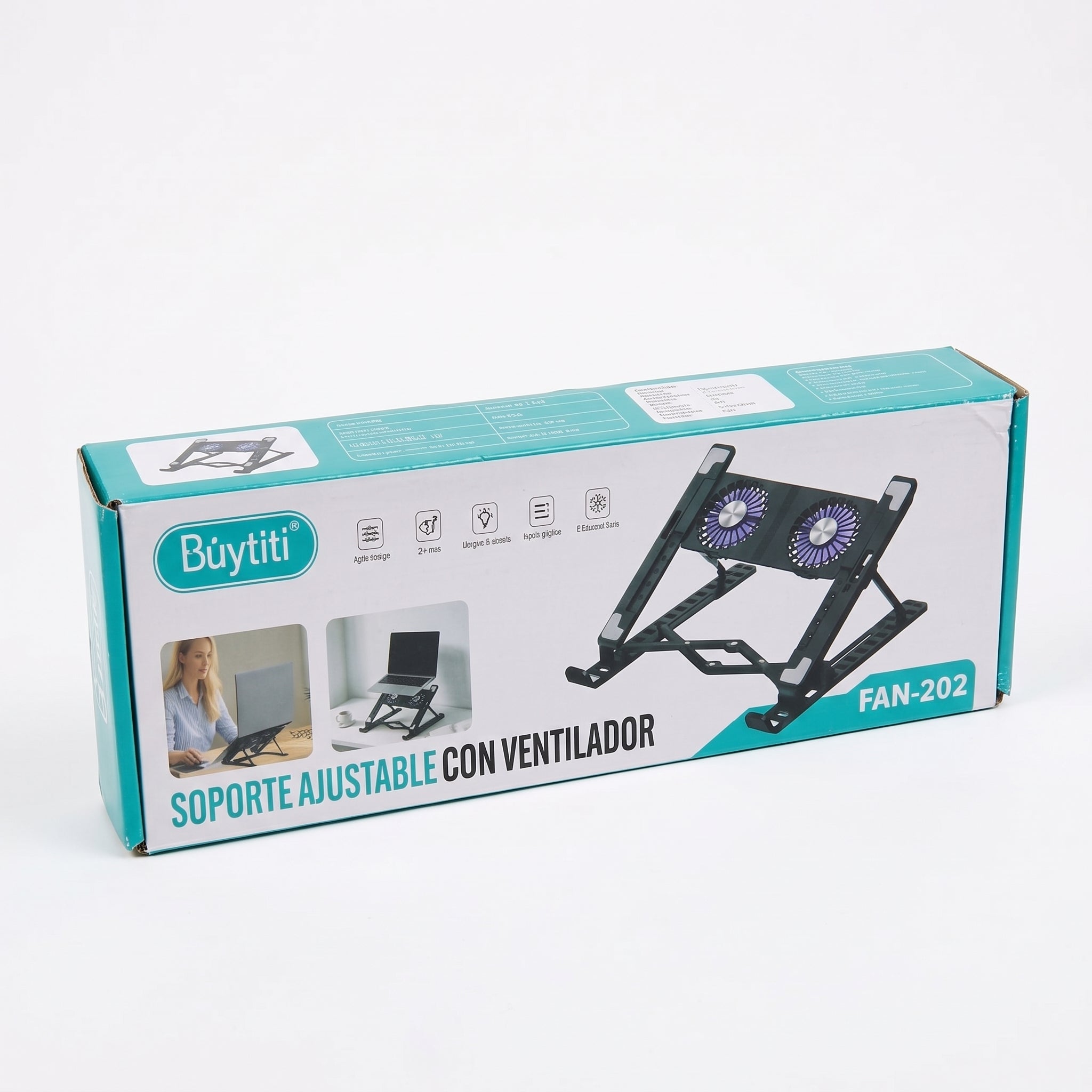 Soporte Ajustable Para Laptop con Ventilador Buyitti FAN-202 - Imagen 9