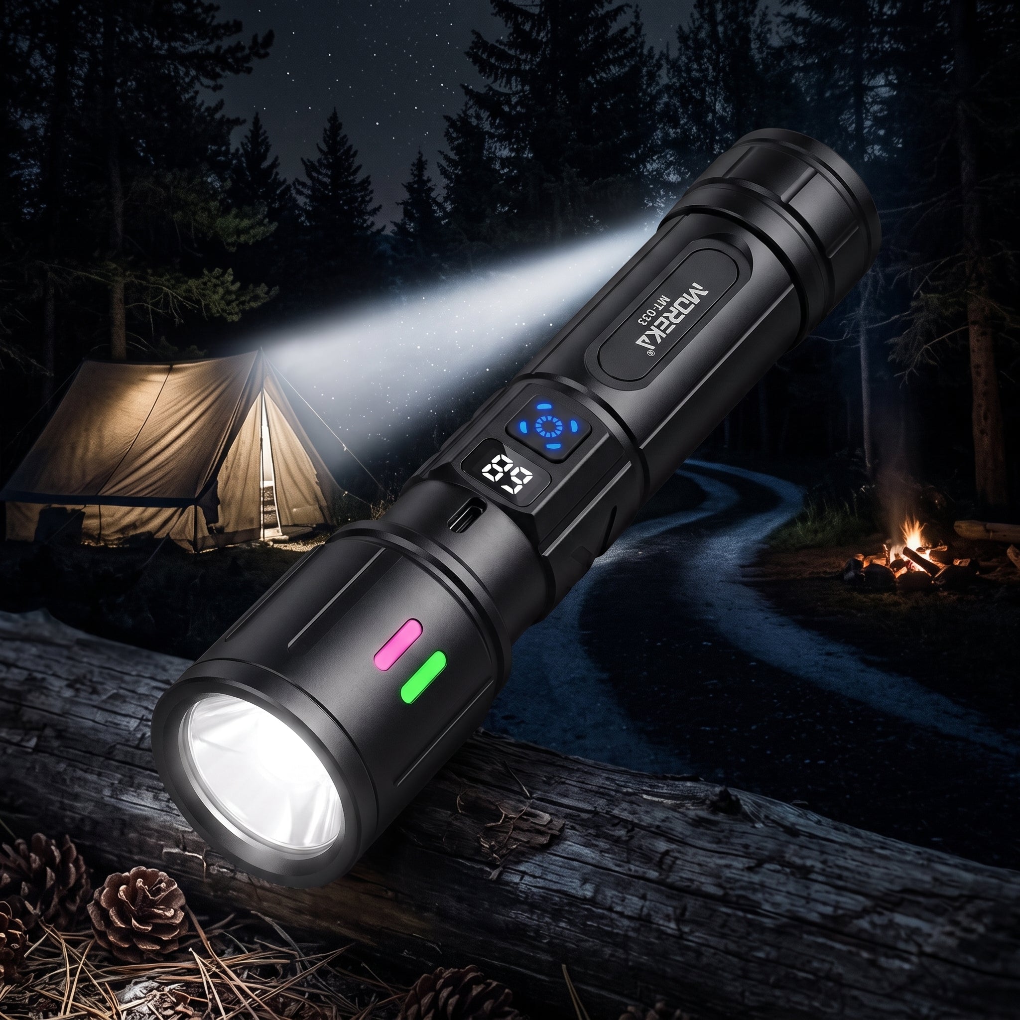 Linterna LED Moreka MT-033 20W Telescópica Batería de 2400mAh - Imagen 8