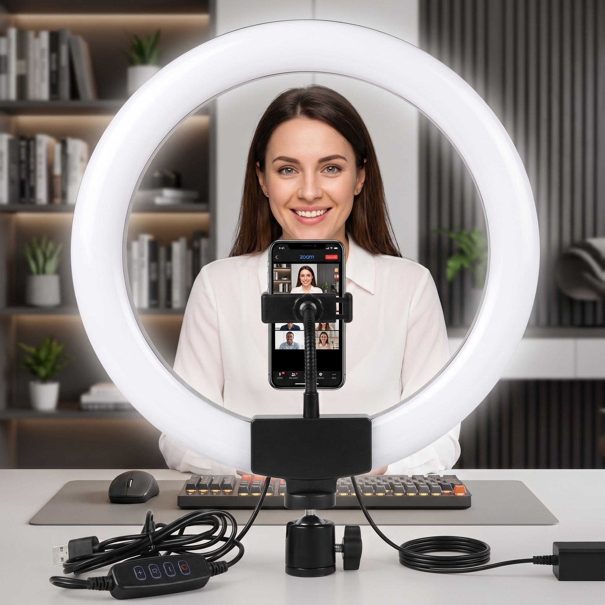 Lampara Aro de Luz LED YISEN QX-300 12 Pulgadas - Imagen 6