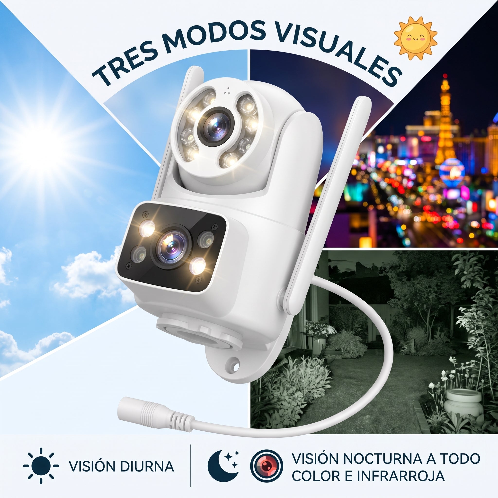 Cámara Inteligente HD Moreka JK009 1080P Visión Nocturna IP66 y Control PTZ - Imagen 5