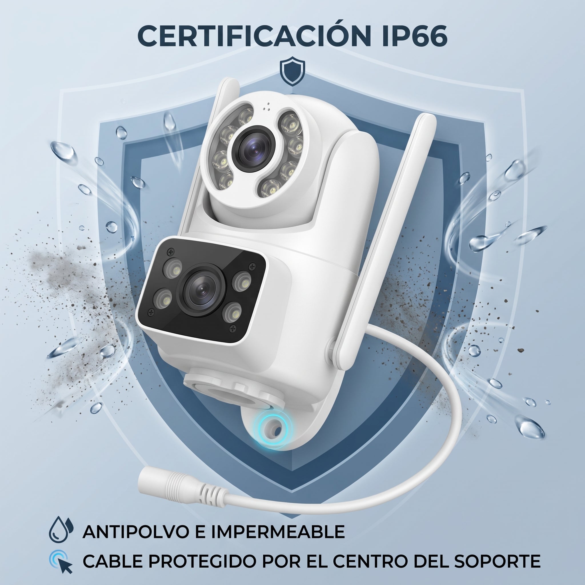 Cámara Inteligente HD Moreka JK009 1080P Visión Nocturna IP66 y Control PTZ - Imagen 7