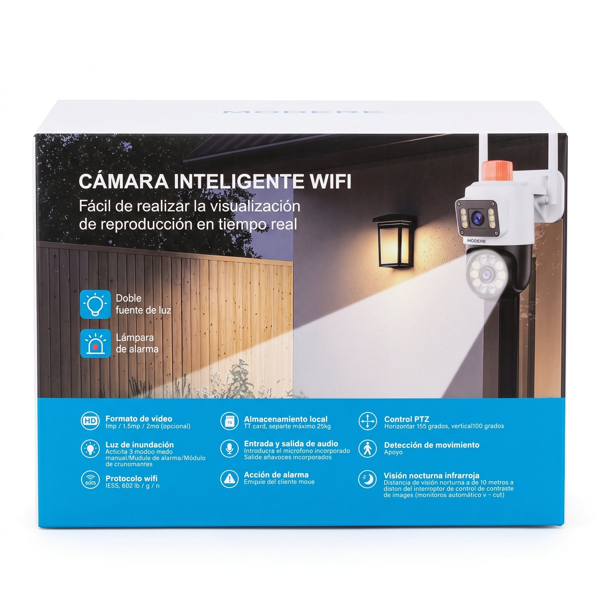 Cámara Inteligente WiFi Moreka JK010 1080P HD Visión Nocturna IP66 y Control PTZ - Imagen 11