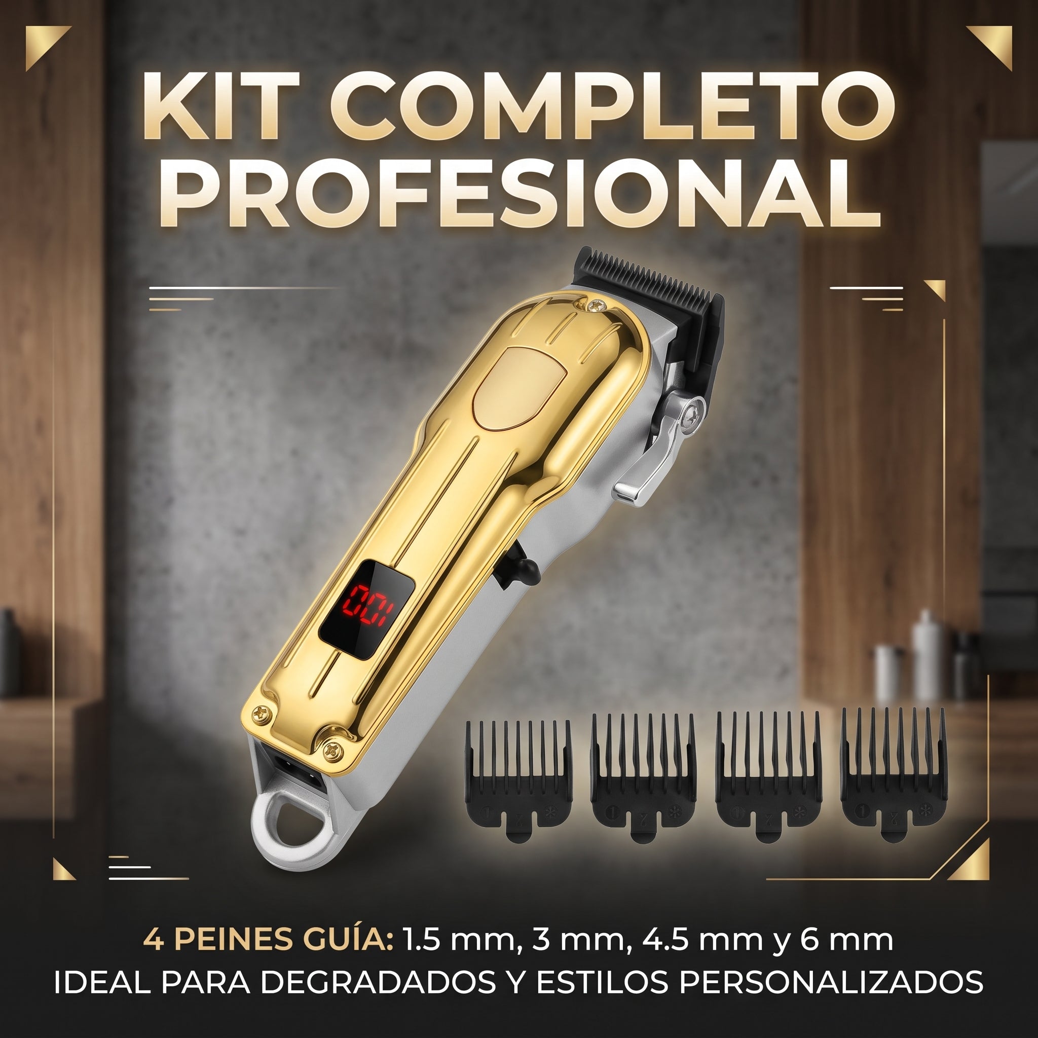 Cortadora de Pelo Profesional Moreka W-44 4 Peines Carga USB - Imagen 4
