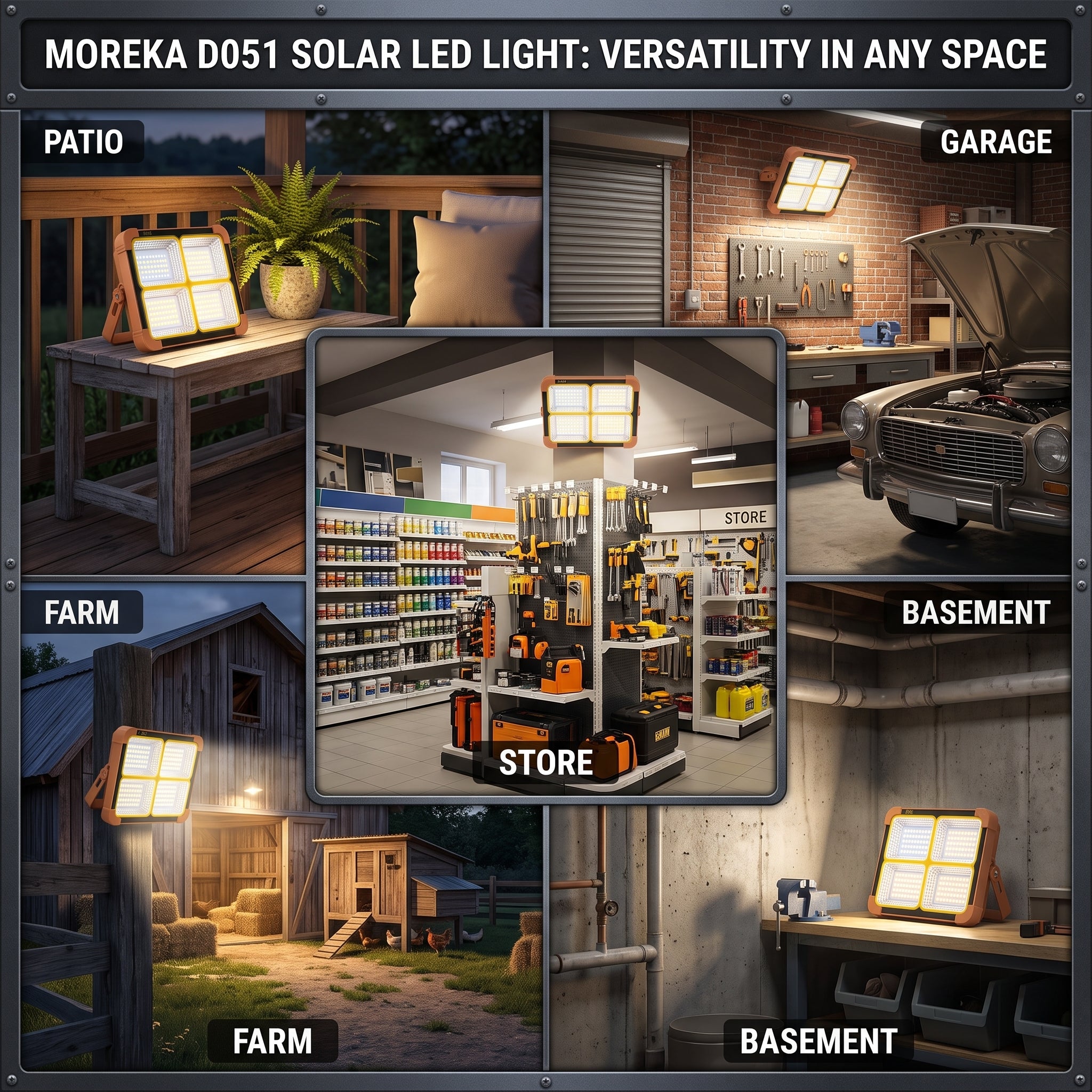 Luz LED Solar Moreka D051 Protección IP66 - Imagen 4