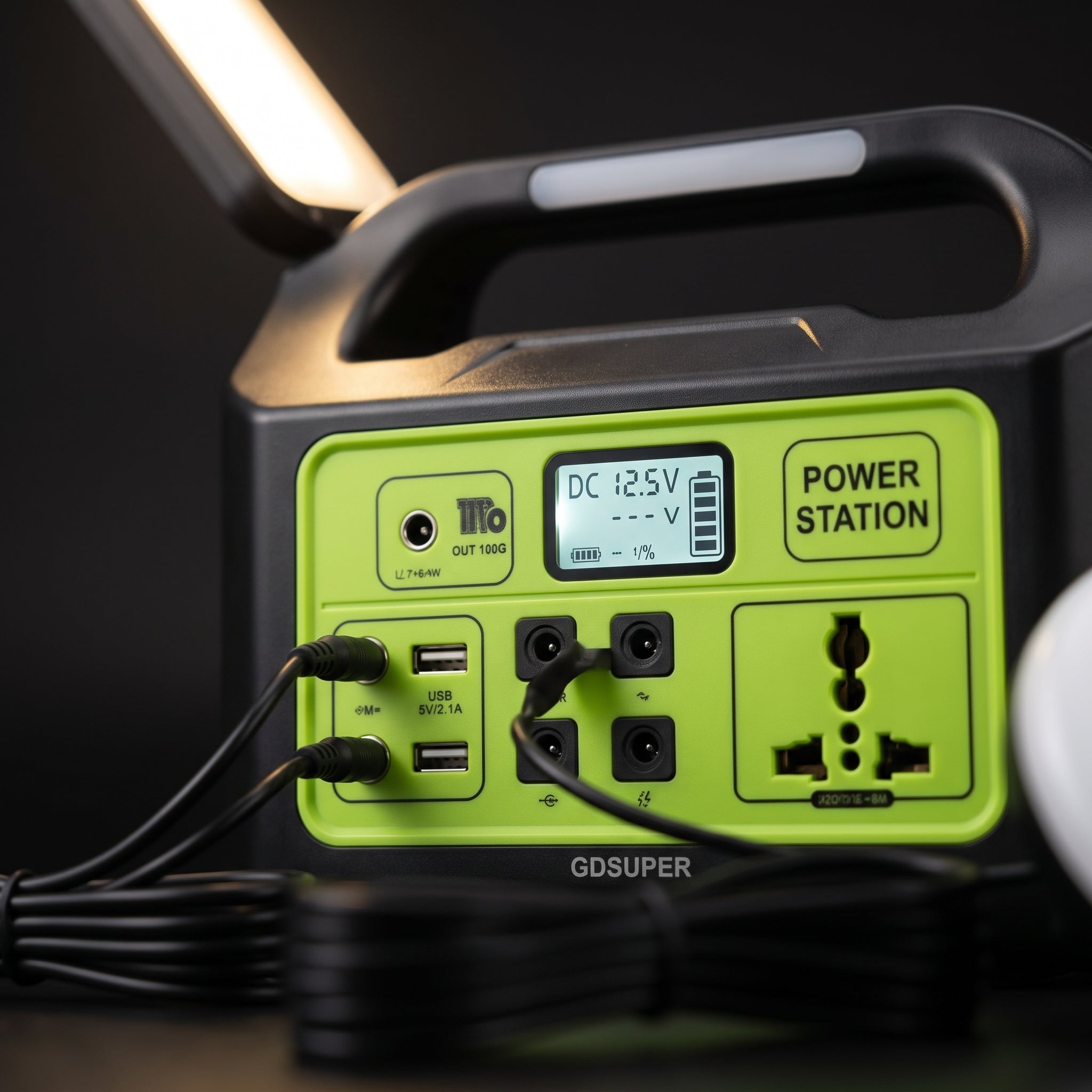 Estación de Energía Portátil Moreka GD-1225 150W Generador Solar Kit Iluminación - Imagen 7