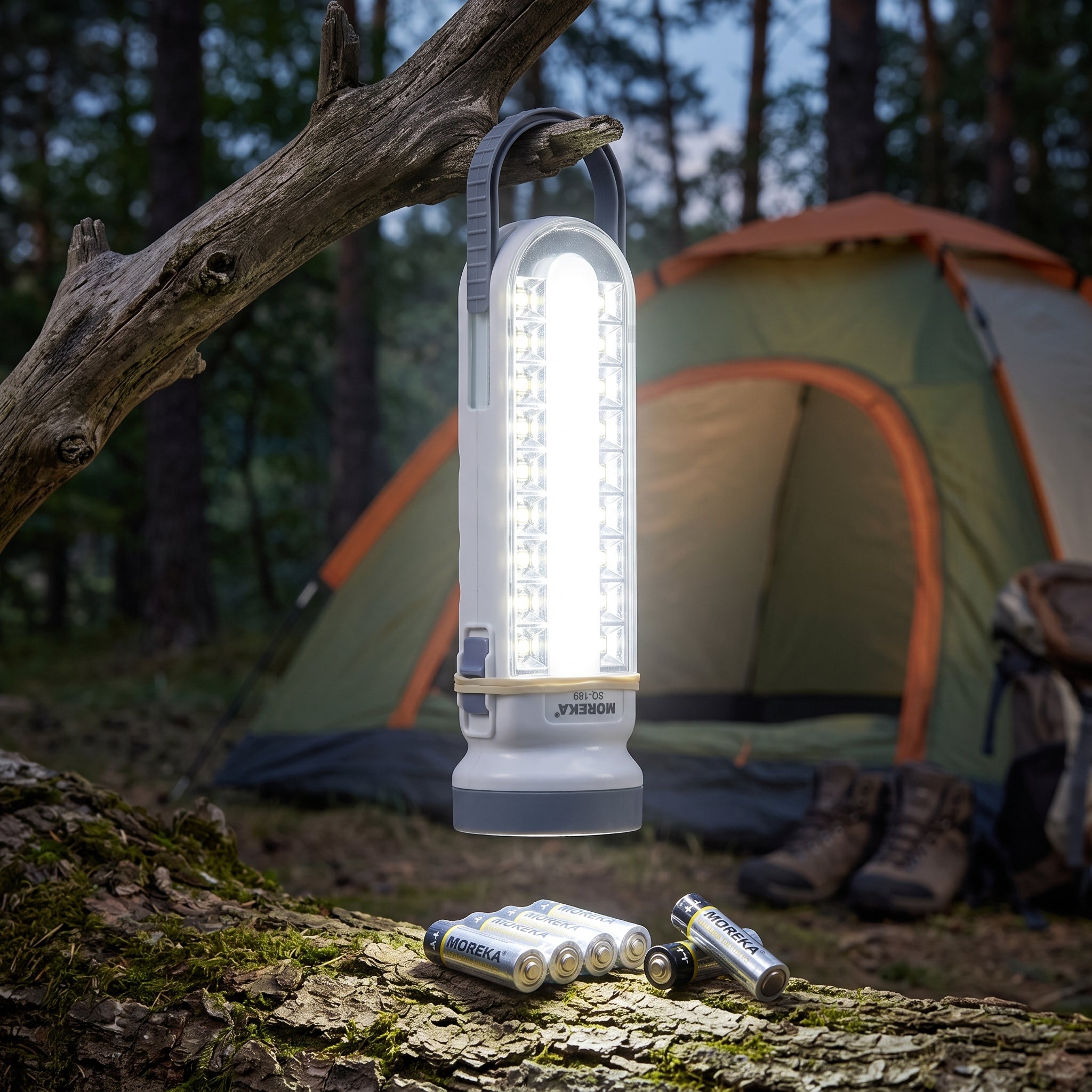 Lámpara LED de Emergencia Moreka SQ-189 Campamento y Linterna Integrada - Imagen 7