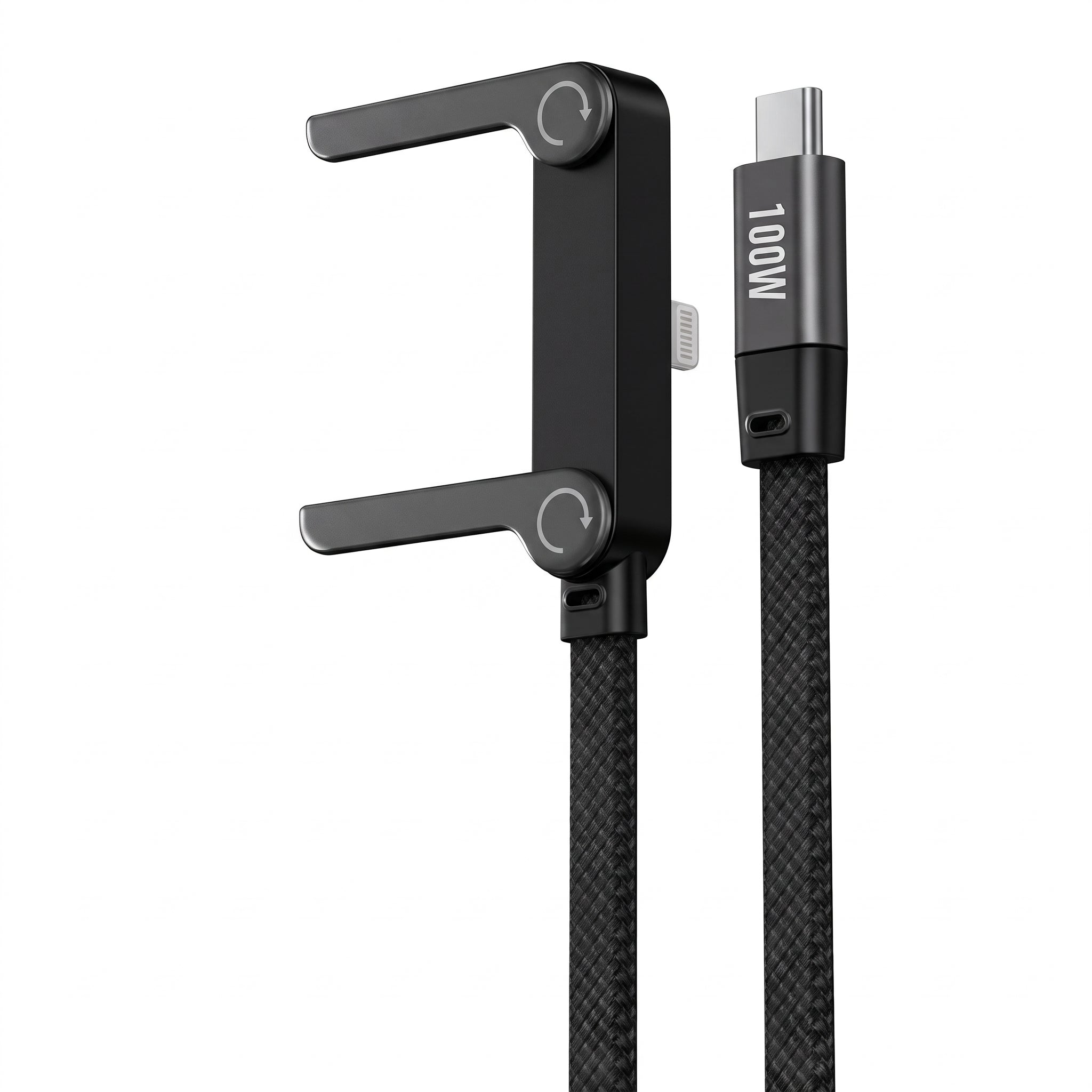 Cable de Carga Rápida 100W Moreka CB-062 con Soporte para Celular 2 en 1 - Imagen 6