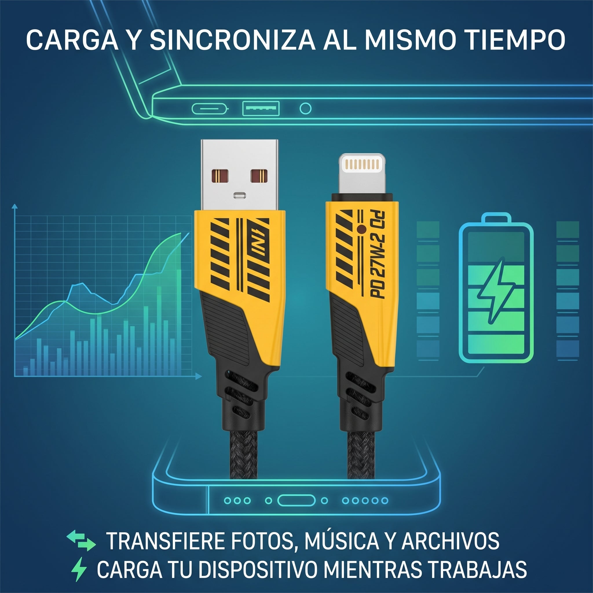Cable USB-A a Lightning Moreka CB-063 - Imagen 6