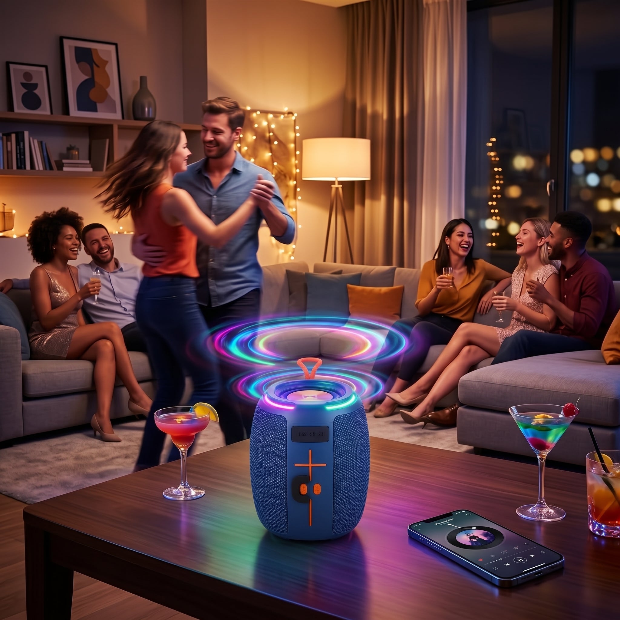 Bocina Inalámbrica Moreka-454 8W con Bluetooth 5.3, Luces RGB y Función TWS - Imagen 8