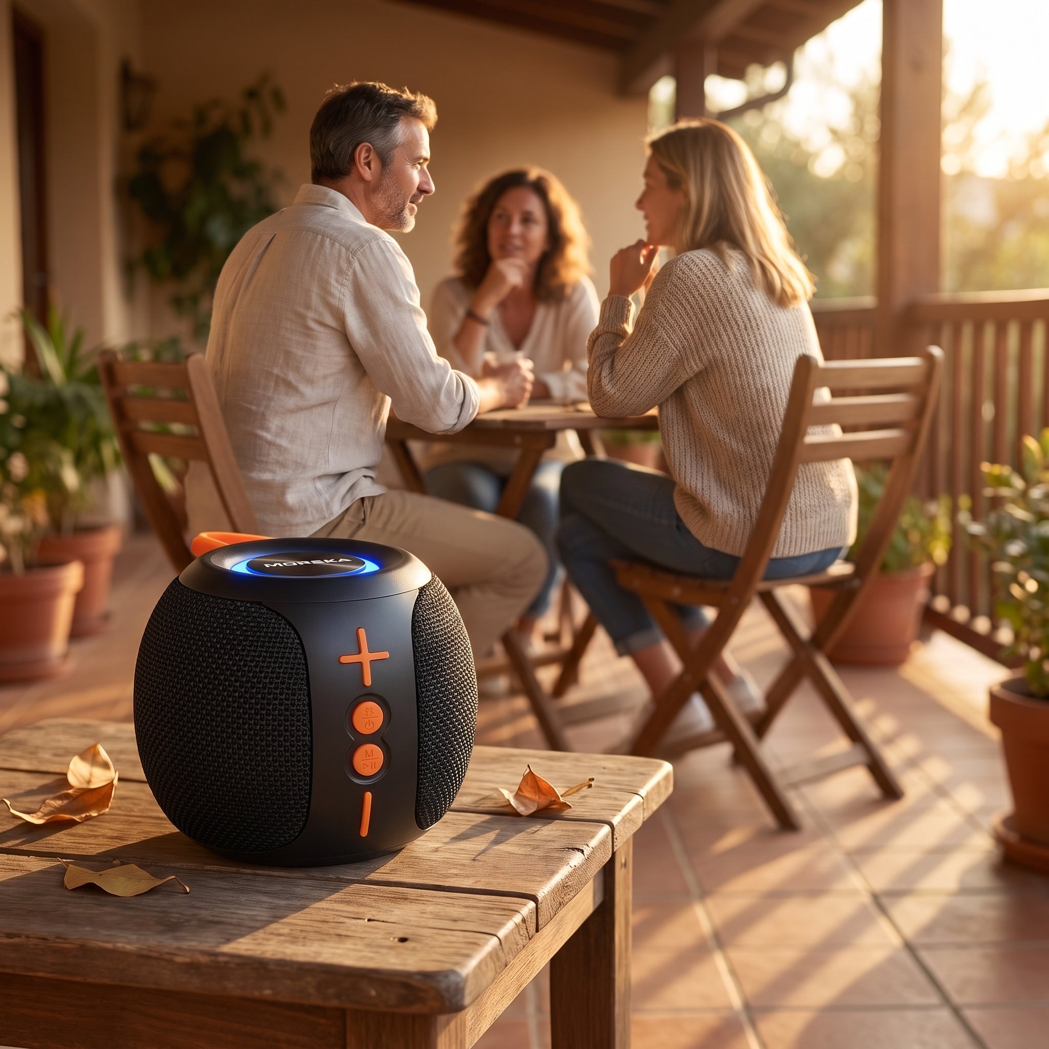 Bocina Inalámbrica Moreka-451 5W con Bluetooth 5.4, Luces RGB y Función TWS - Imagen 9