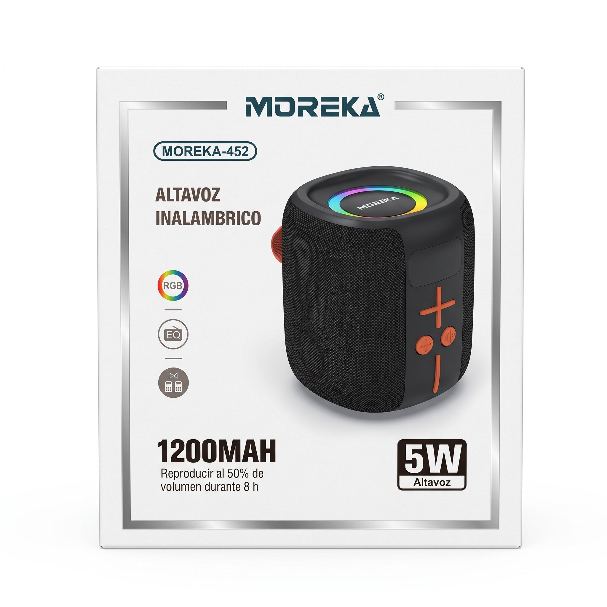 Altavoz Inalámbrico Bluetooth Moreka-452 8 Horas de Batería Luces RGB - Imagen 12