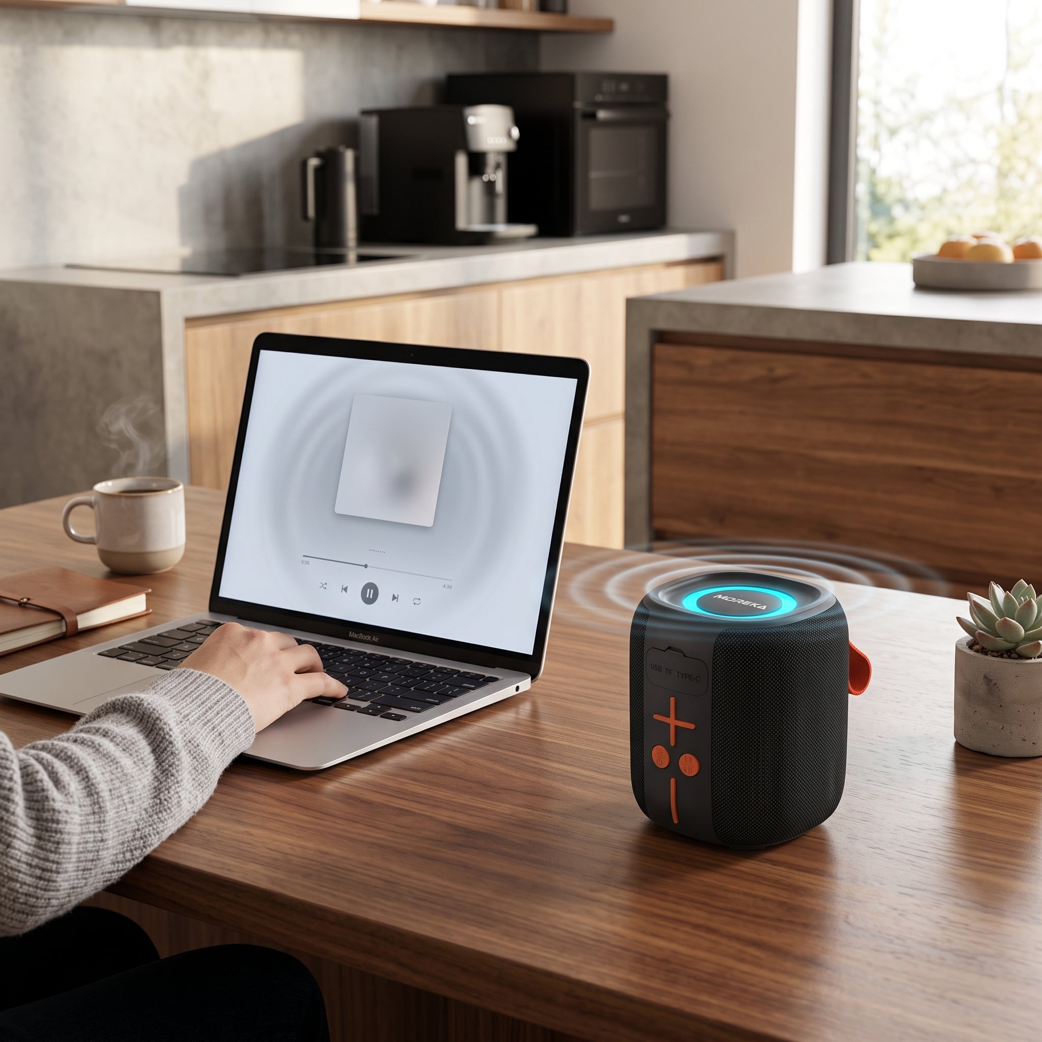 Altavoz Inalámbrico Bluetooth Moreka-452 8 Horas de Batería Luces RGB - Imagen 7