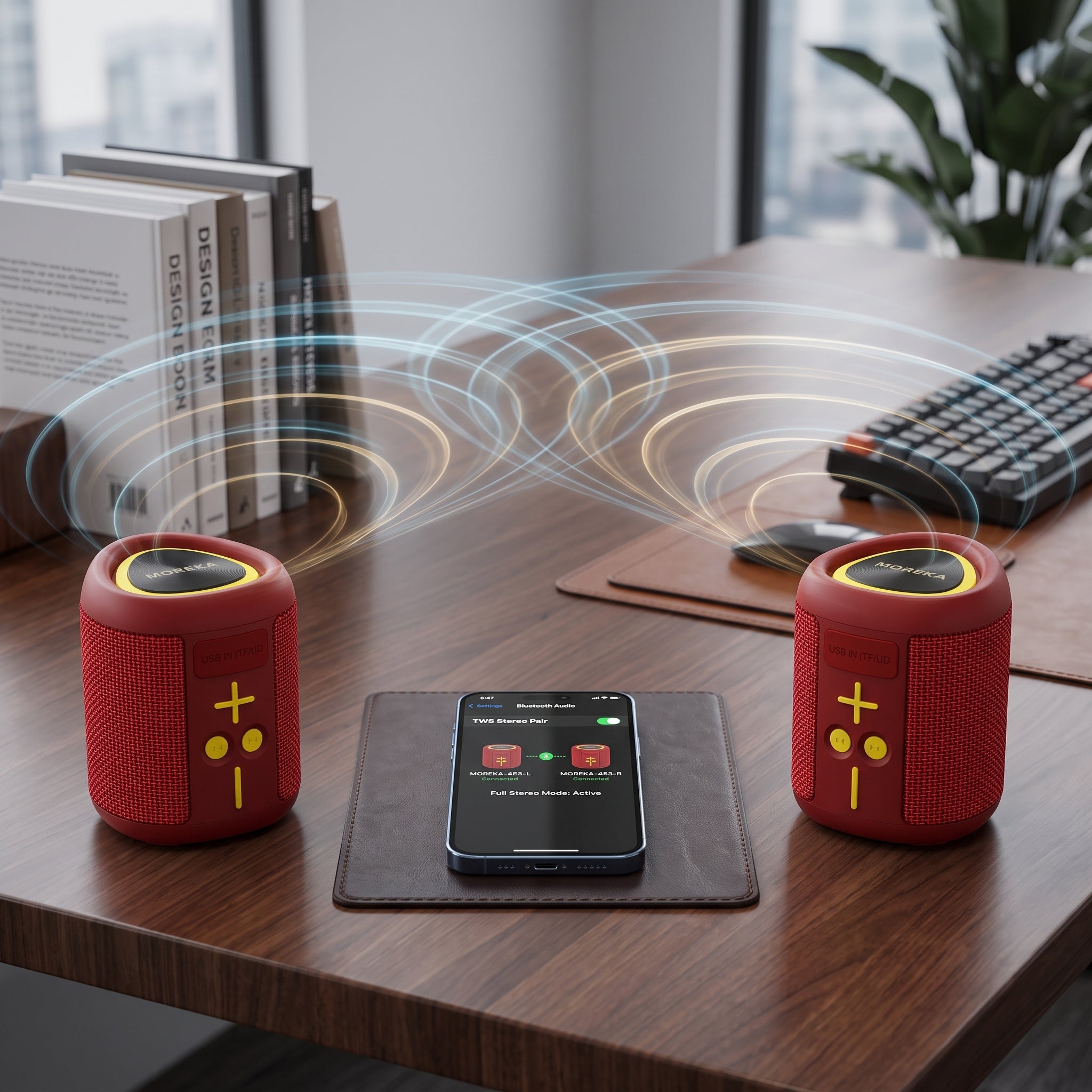 Altavoz Inalámbrico Bluetooth Moreka-453 8 Horas Batería Luces RGB - Imagen 7