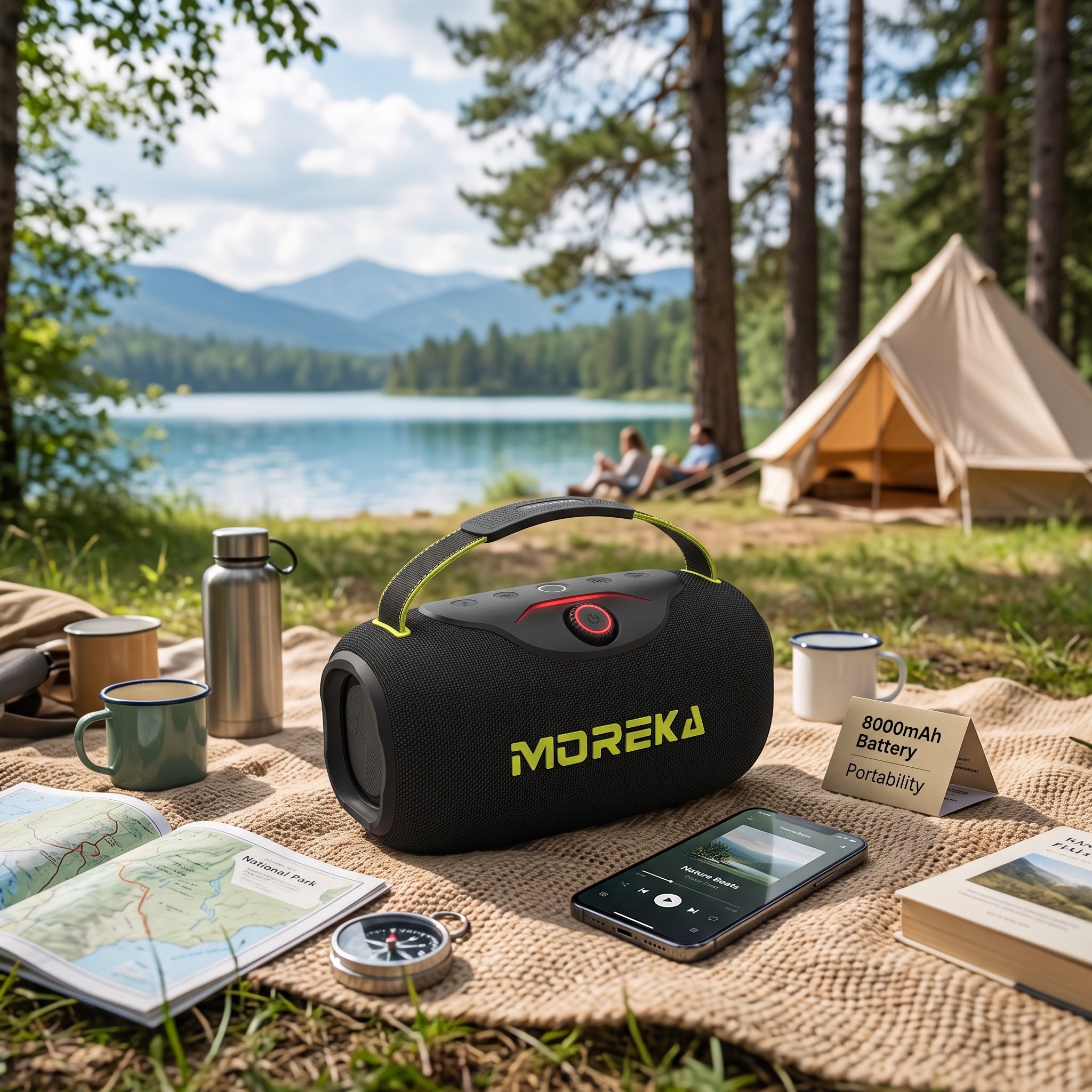 Bocina Inalámbrica Moreka A64 60W Bluetooth 5.3 Batería 8000mAh Luz RGB - Imagen 2